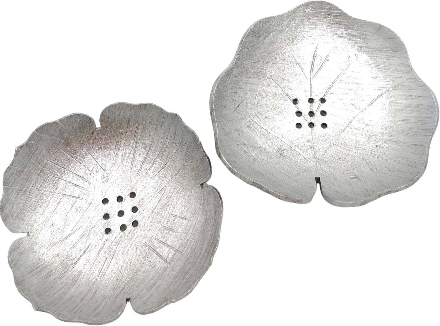 Coconut Shell Soap Dish with Silver Decor