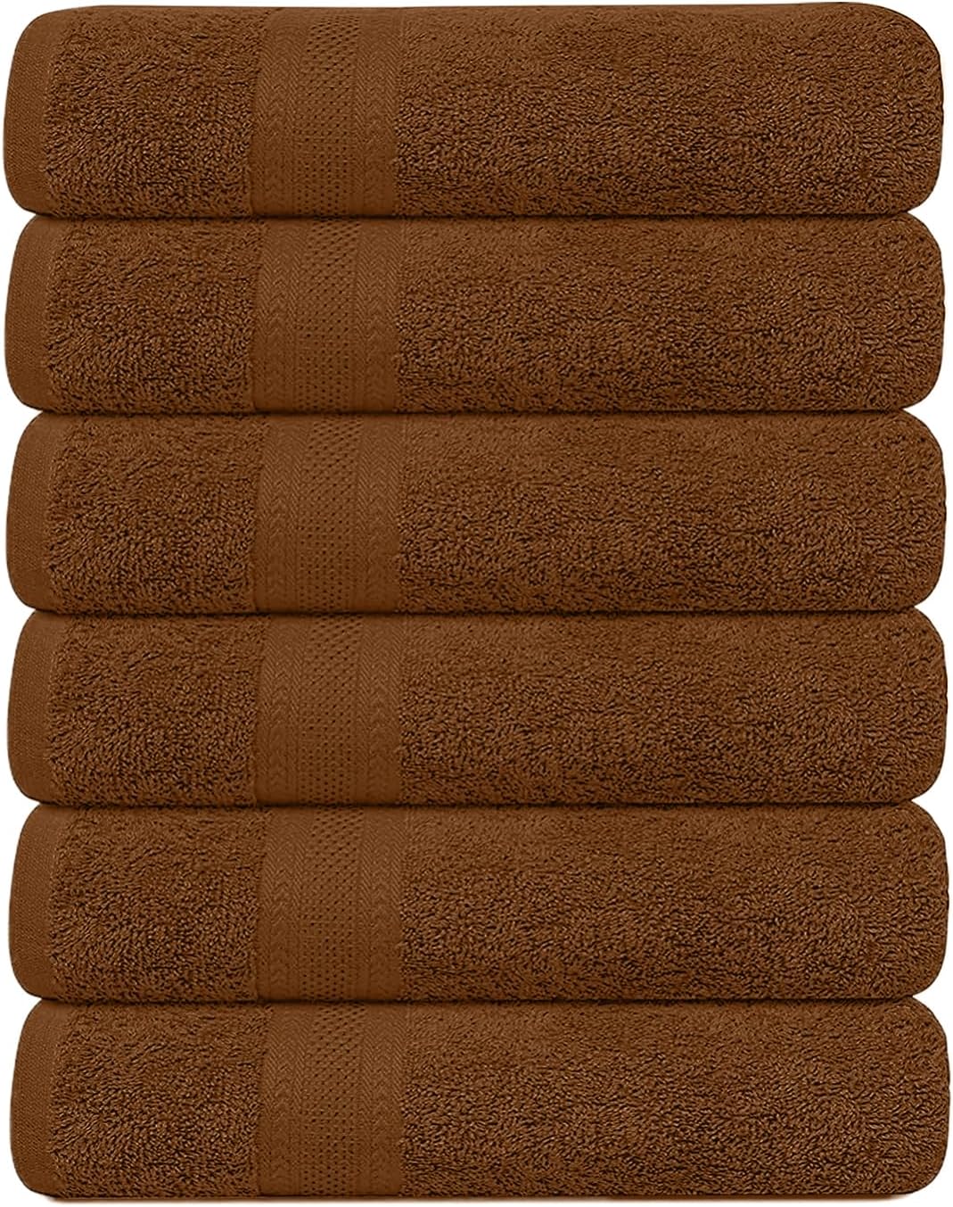KAHAF Collection Pack of 6 Bath Towels 27 x 54 Inches