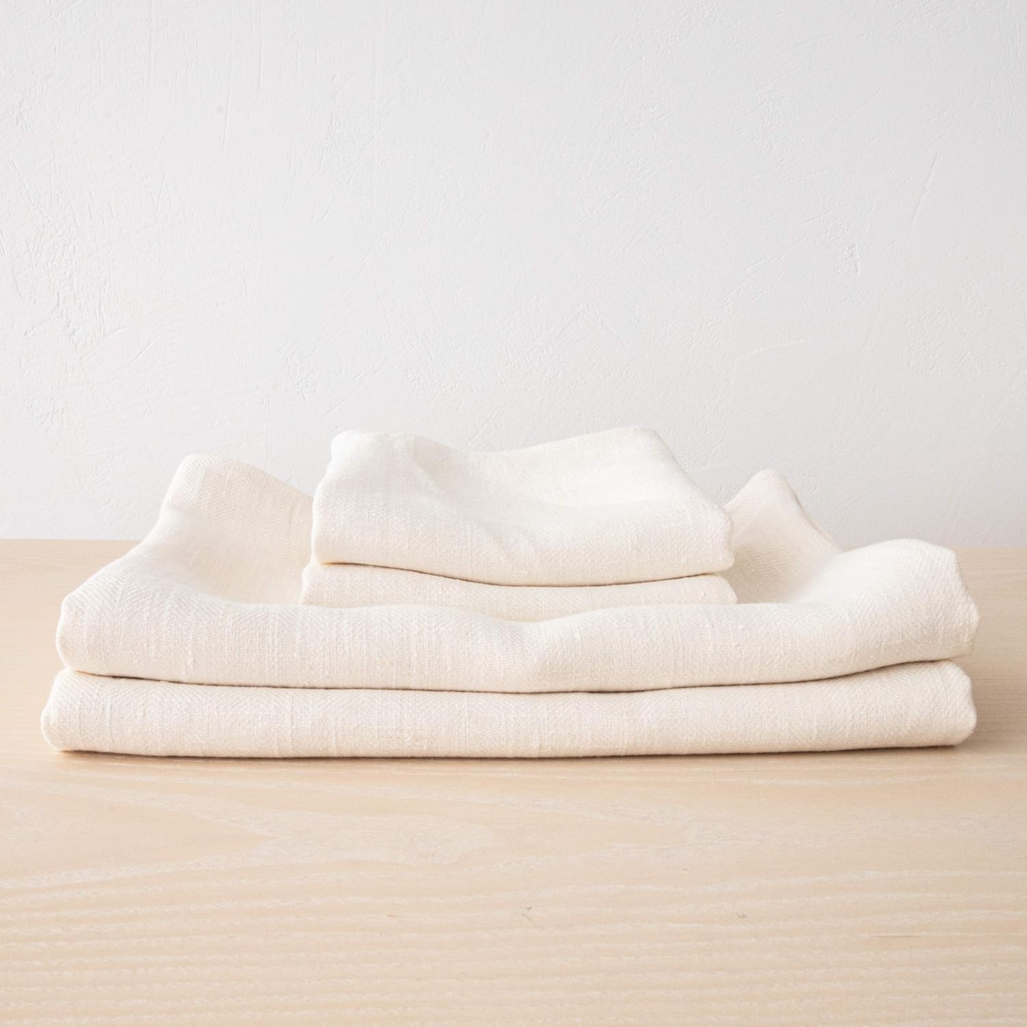 LinenMe Cream Lara Towel Set 2 Bath 2 Hand Towels