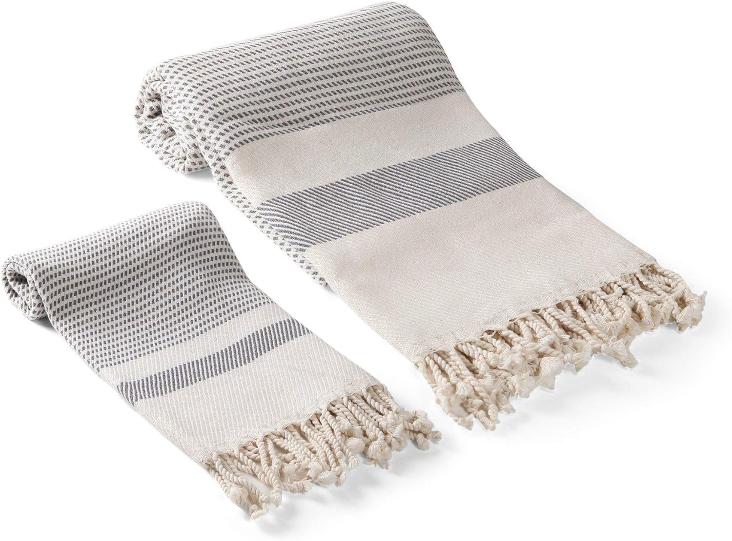 OliveLinen Pixel Turkish Towel Set 1
