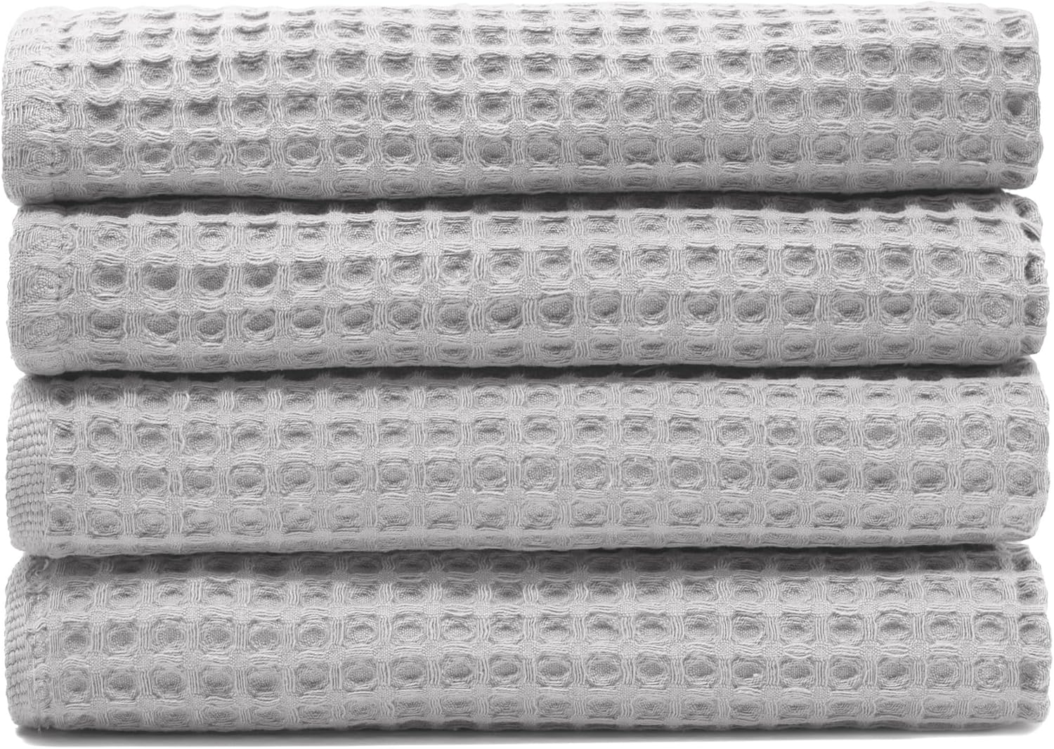 Lavien Home 100 Cotton Waffle Towels 4-Pack Gray
