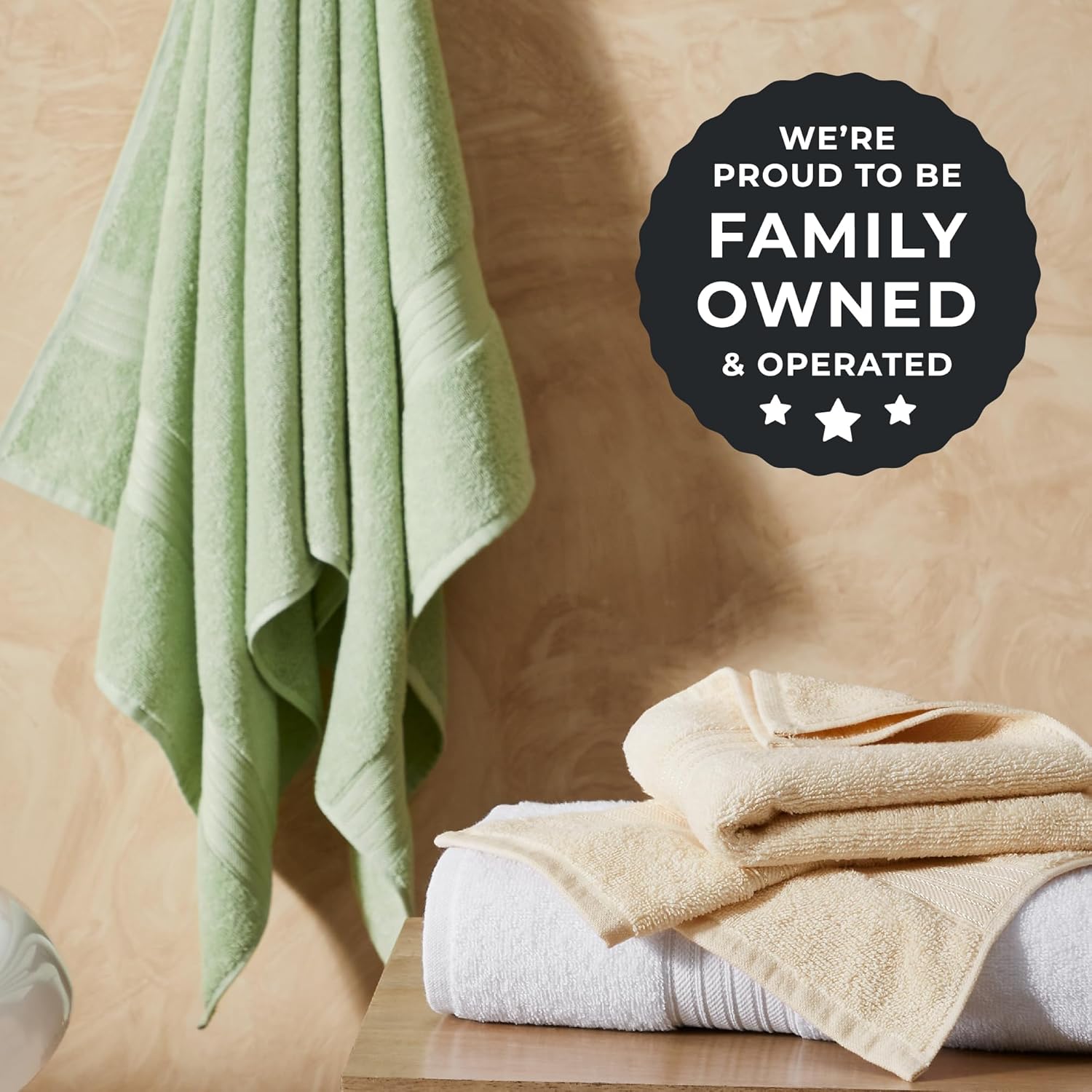 Great Bay Home Grey Bath Towel Set 6 Piece