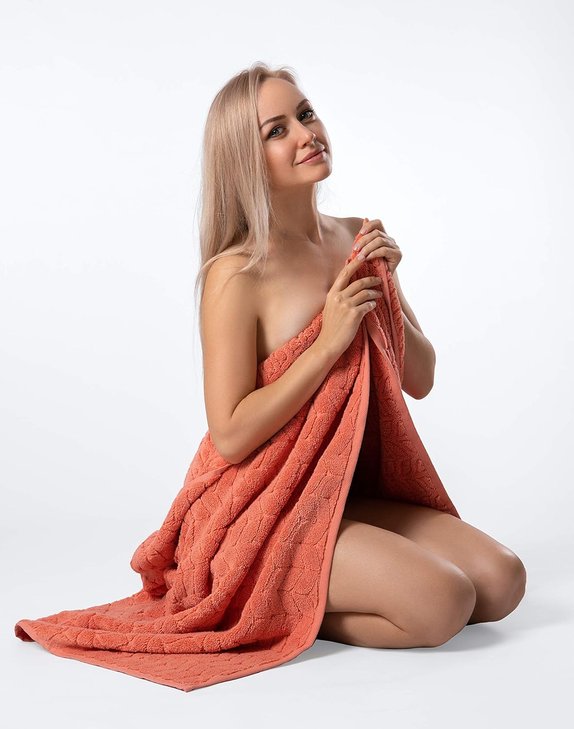 BAGNO MILANO Turkish Bath Towel Set - Coral Red