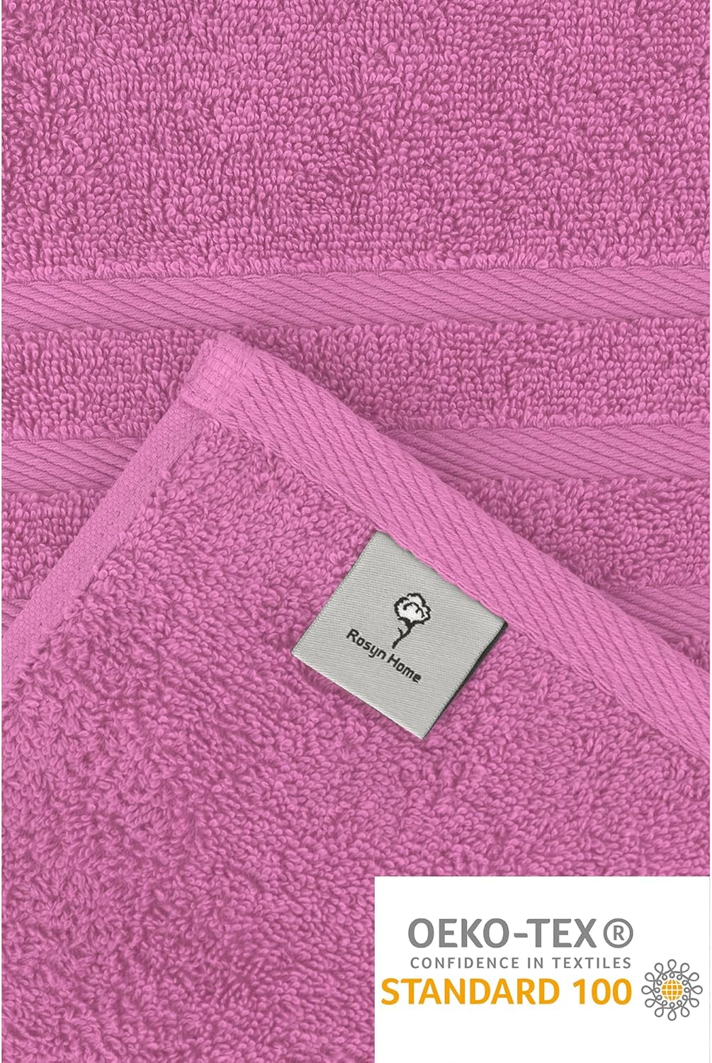 Rosyn Home Hotel Spa Quality 6 Piece Bath Towel Set Pink 1