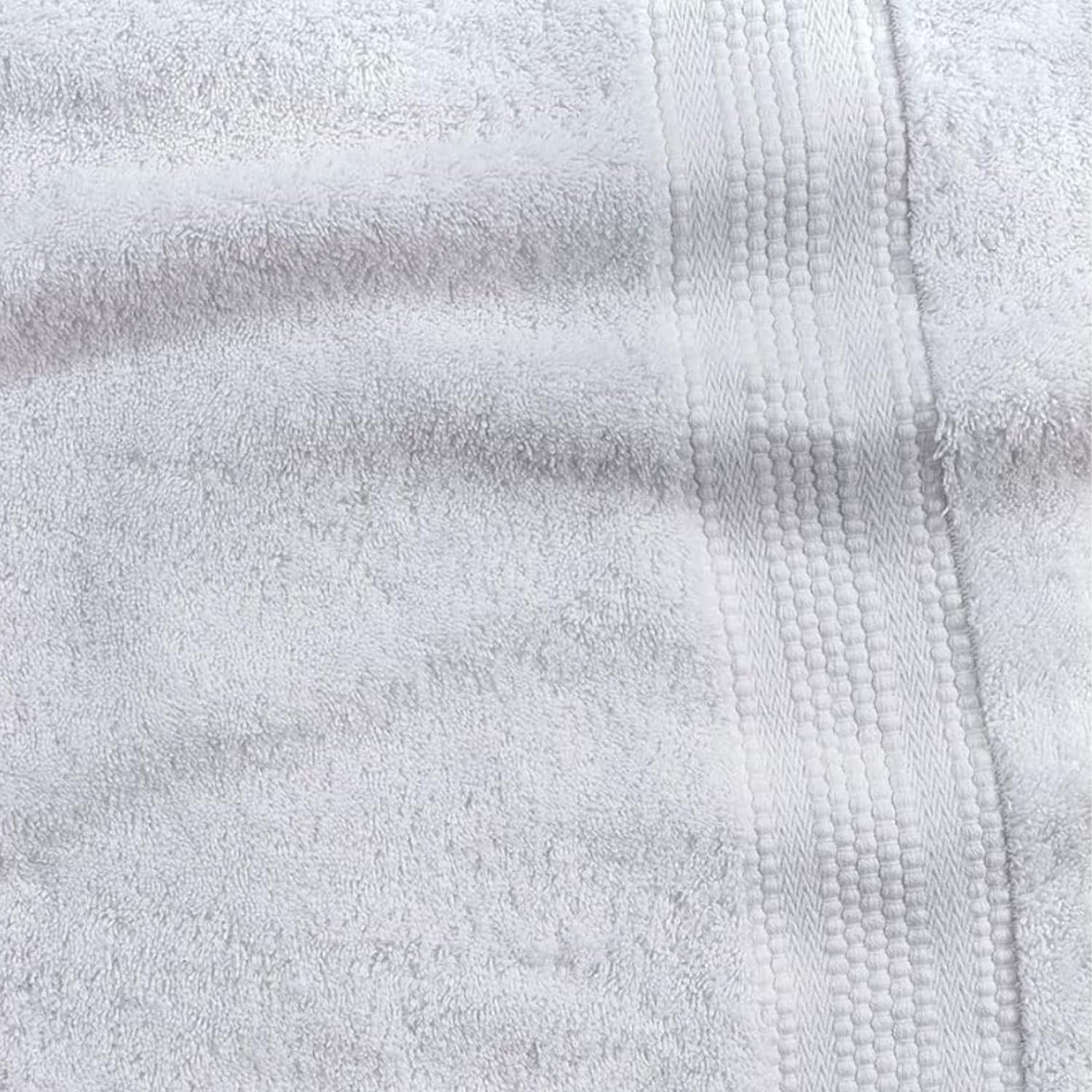 EuroSpa 100 Cotton 6-Piece Towel Set - Ultra Soft 650 GSM White Towels