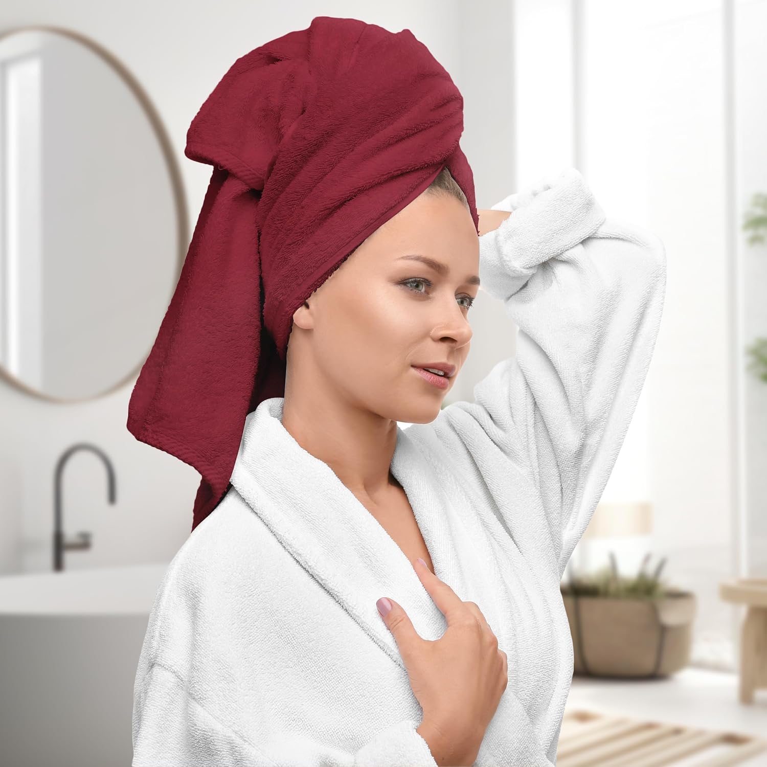 Avalon Towels Luxury 8 Piece Set Crimson Red 1