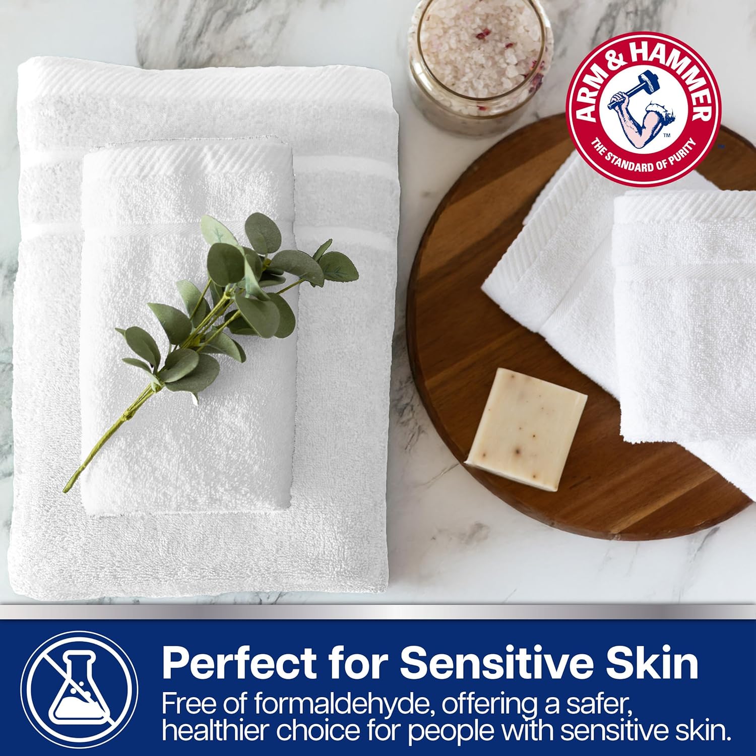 Arm Hammer 6-Piece Super Soft Bath Towel Set Khaki