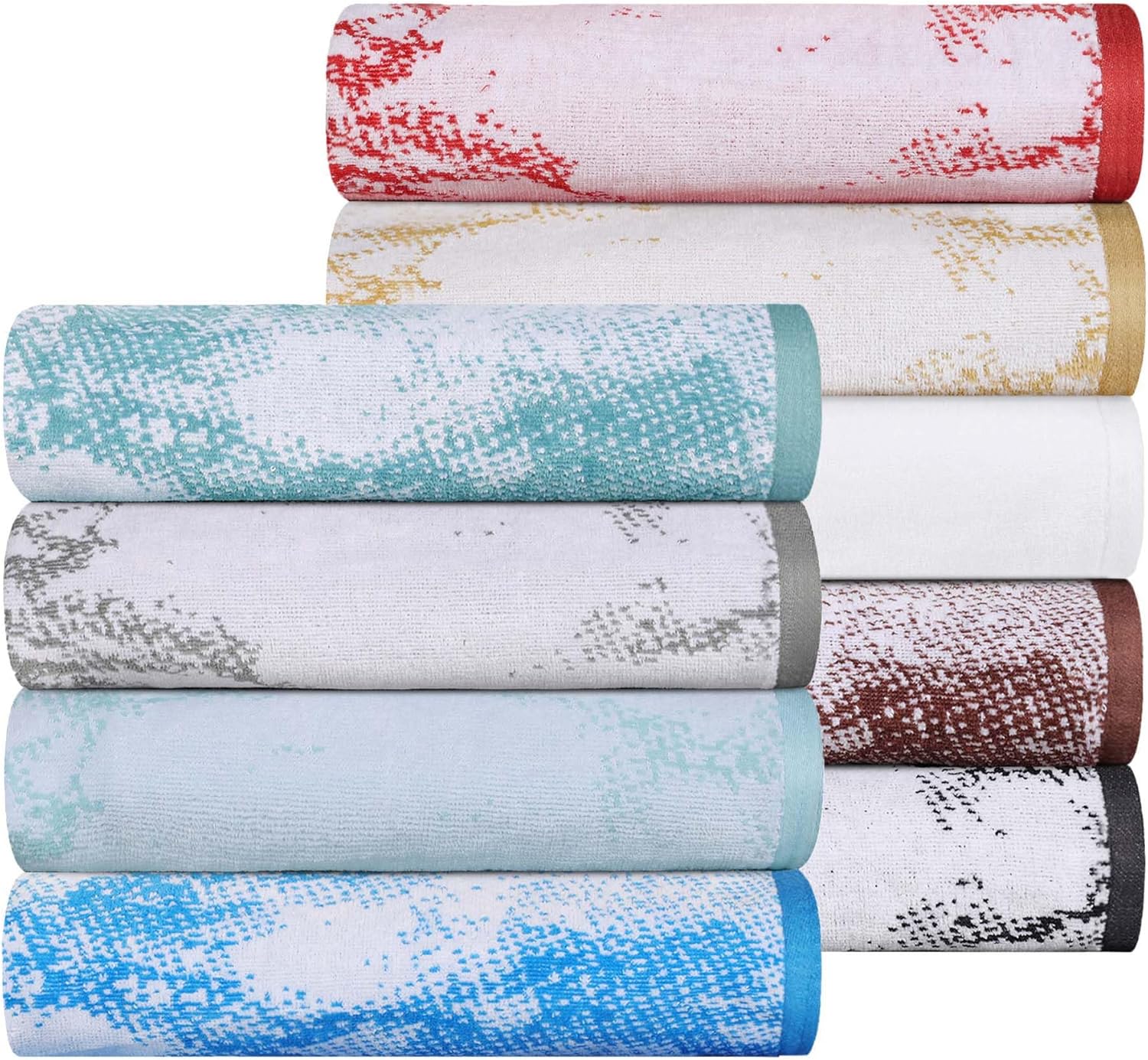 Superior Cotton 10-Piece Towel Set Brown