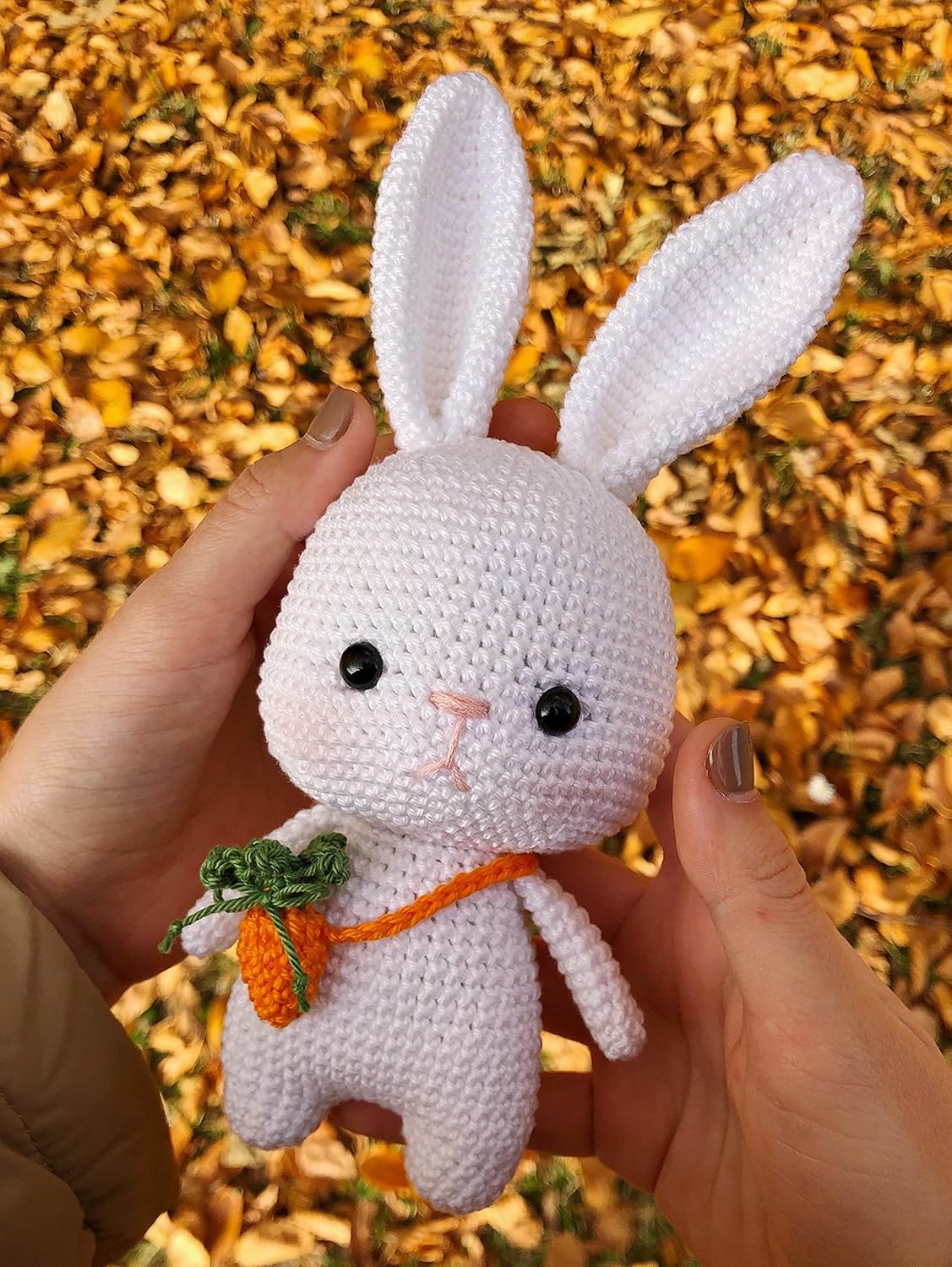 Handmade Baby White Bunny Crochet Toy