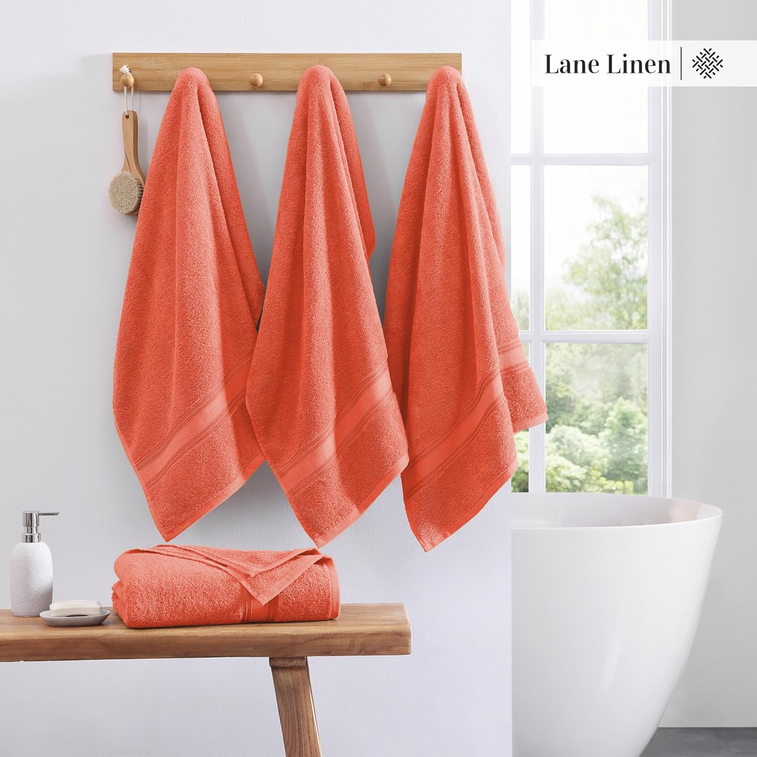 Lane Linen Luxury Hotel Bath Towel Set 4pcs 28x54