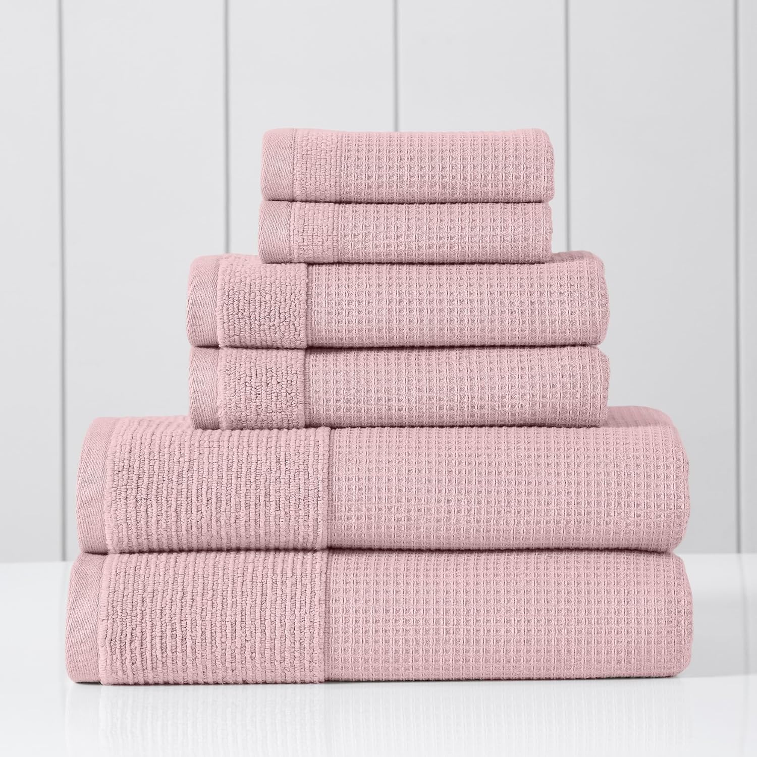 Modern Threads Waffle-Rib 6-Piece Towel Set