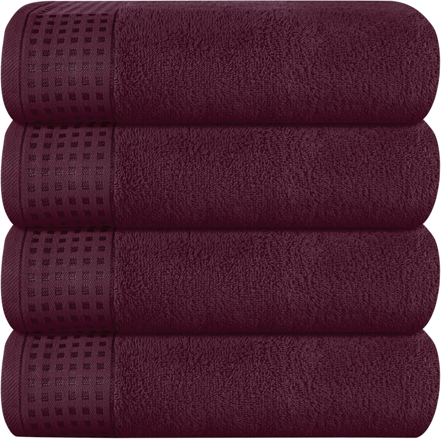 GLAMBURG Ultra Soft 4 Pack Bath Towels Set 27x54 Inches