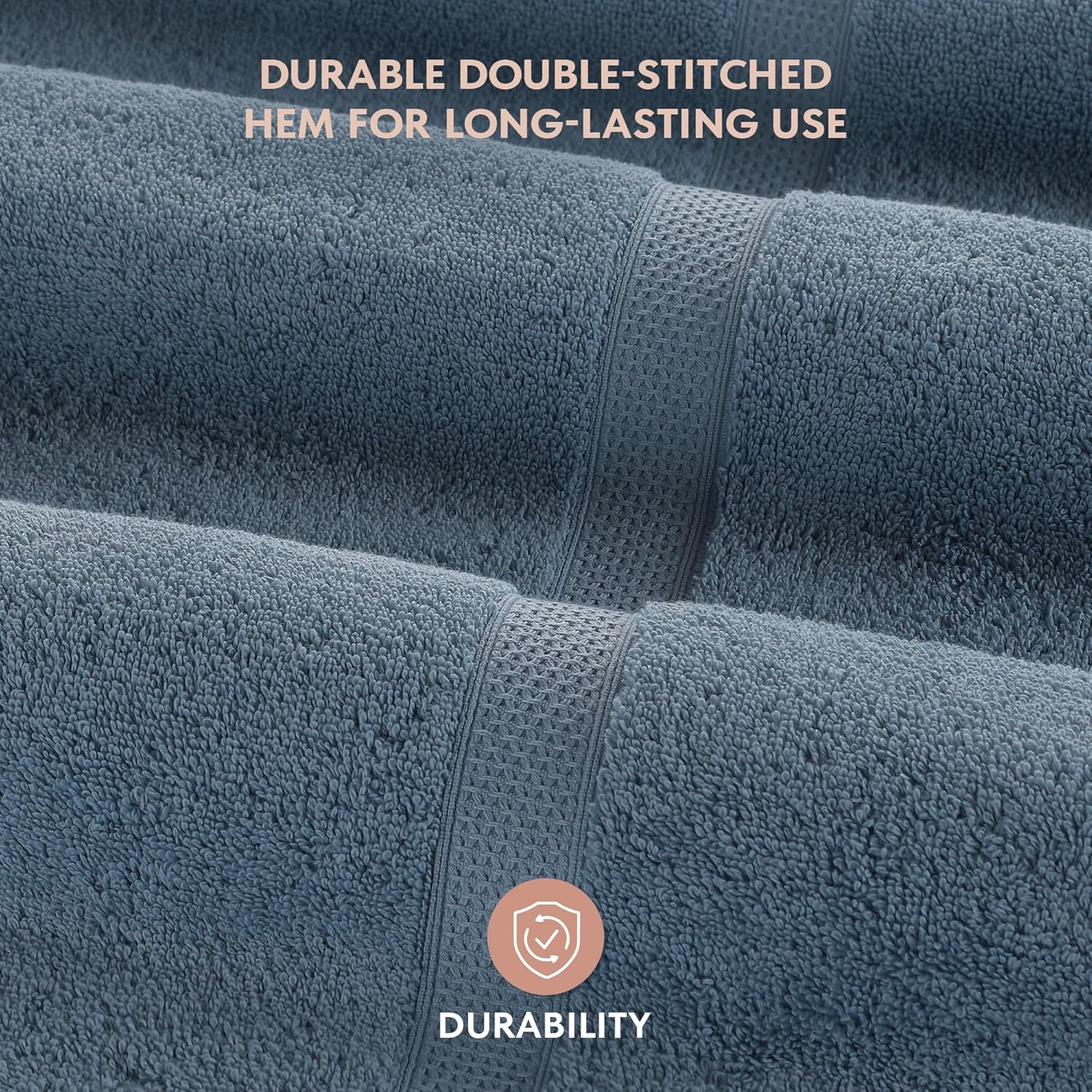 TrendShine Indigo 100 Turkish Cotton Towel Set of 6