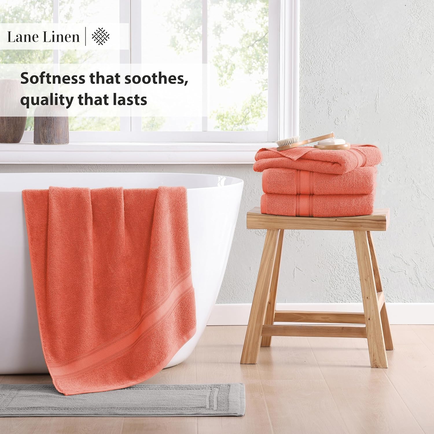 Lane Linen Luxury Hotel Bath Towel Set 4pcs 28x54