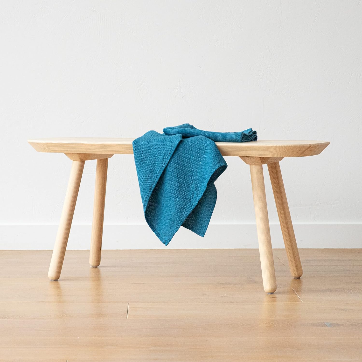 LinenMe Waffle Towel Set of 2 Sea Blue 50x70cm