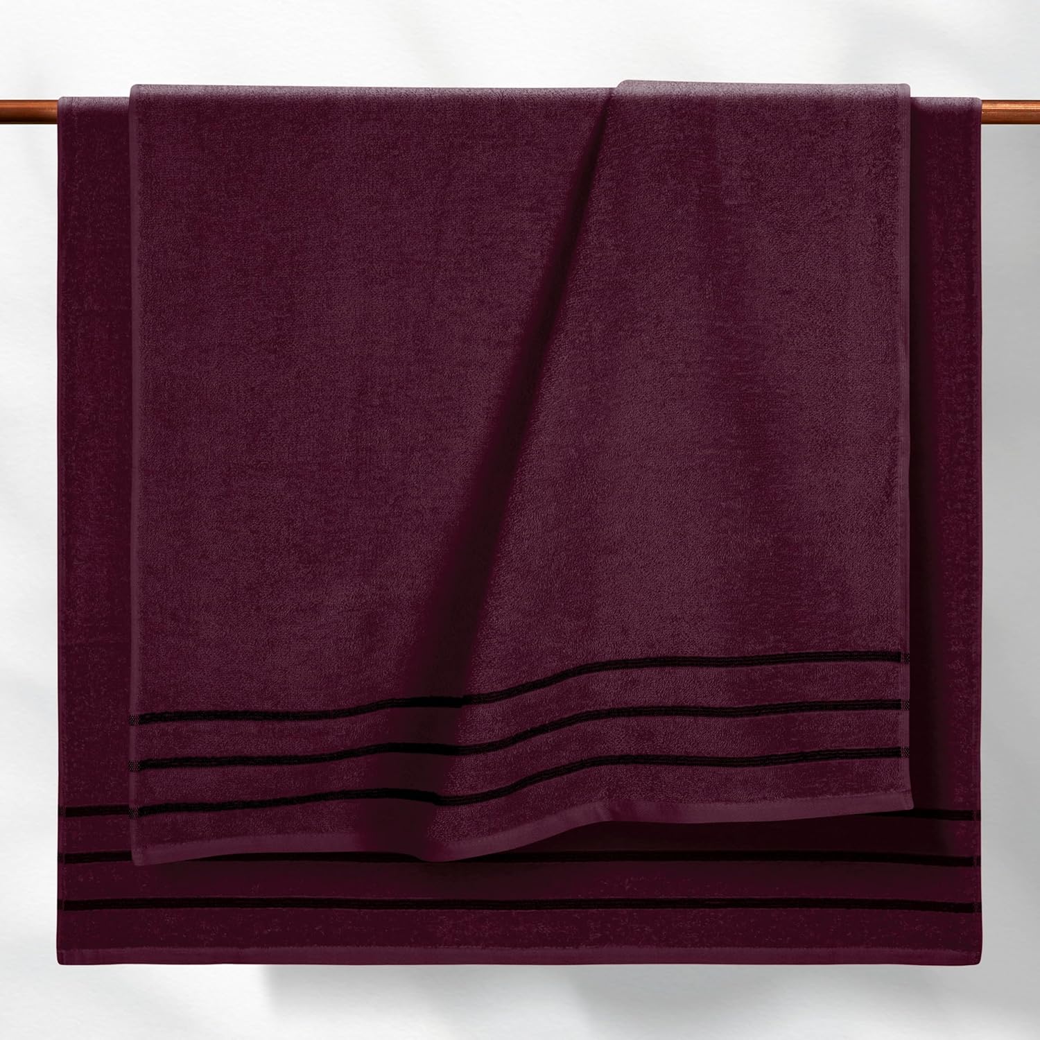 MyOwn Ultra Soft 4 Pack Bath Towel Set 27x54 Inches Burgundy