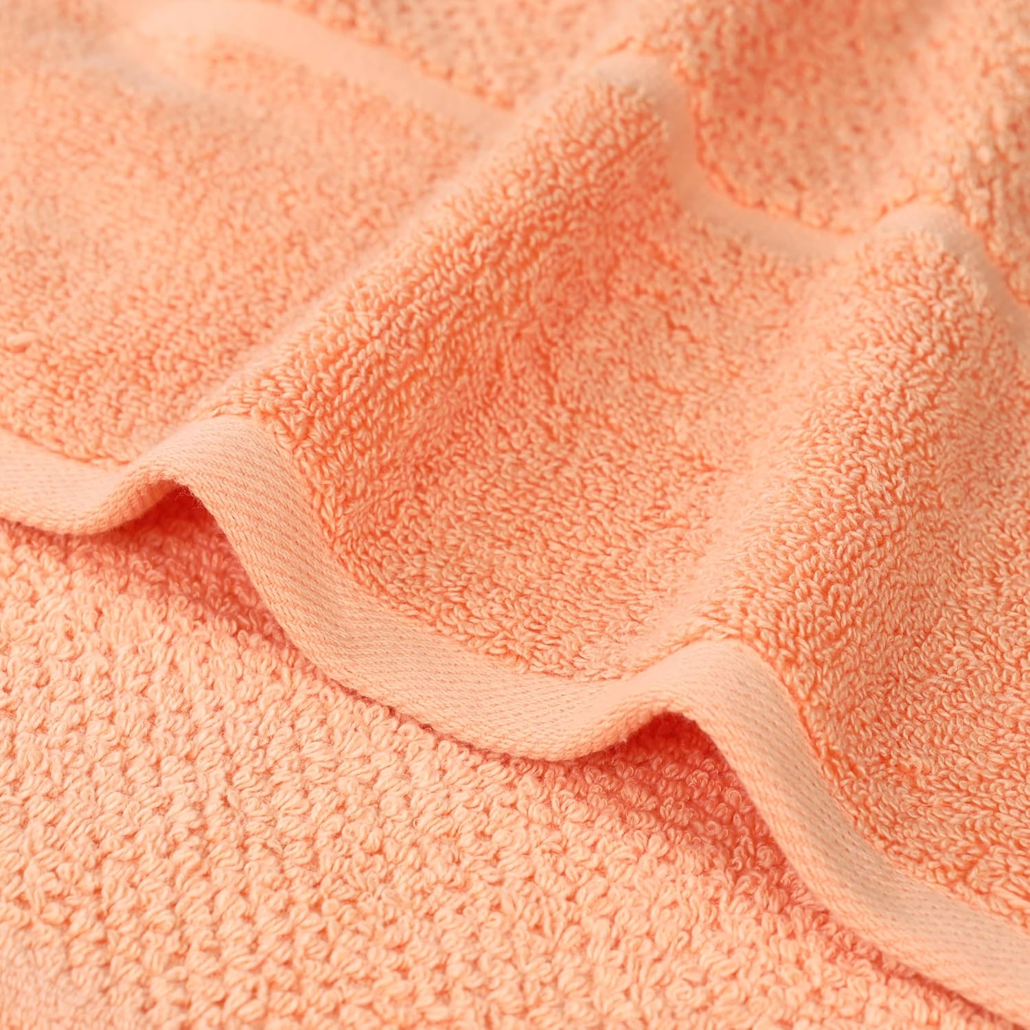 Superior Mile Smart Twist Viscose Cotton Blend Towels Set of 6 Peach