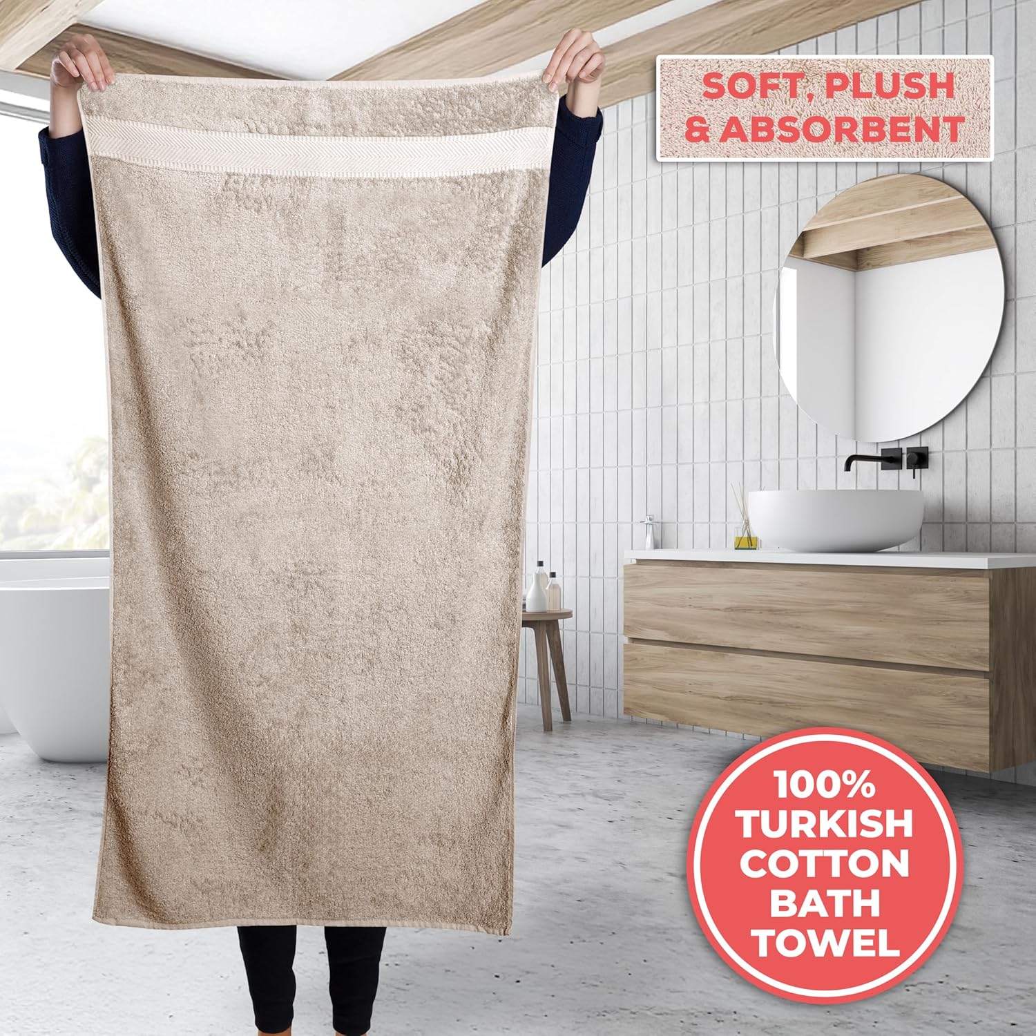Textilom 6 Pcs Bath Towel Set - Hotel Spa Quality