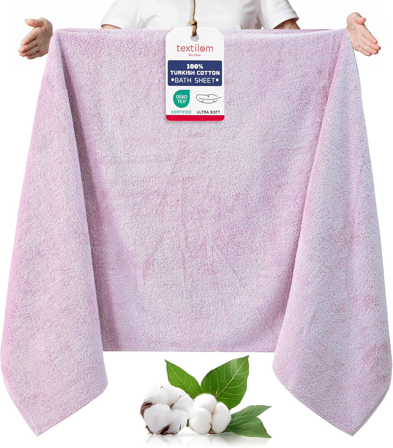 TEXTILOM 100 Turkish Cotton Oversized Bath Sheet - Lilac