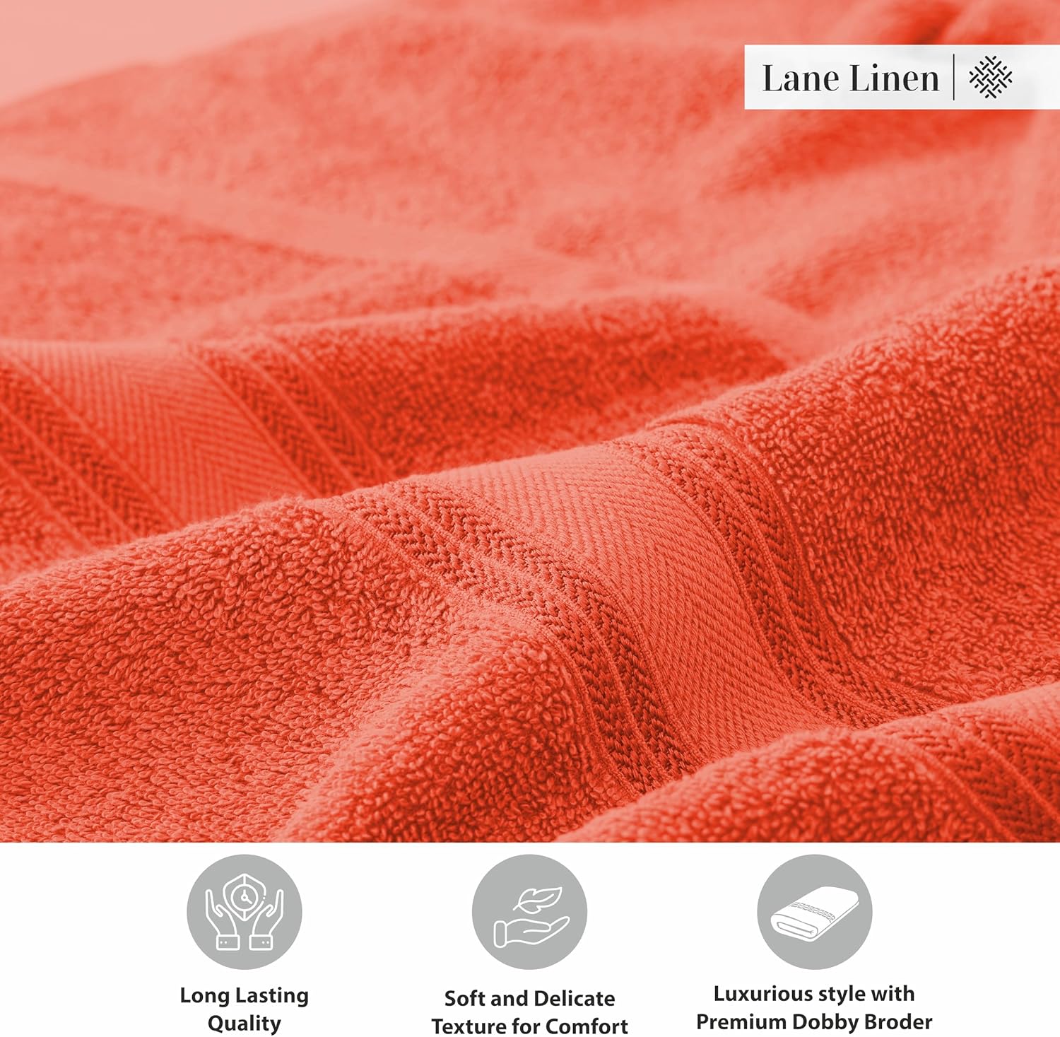 Lane Linen Luxury Hotel Bath Towel Set 4pcs 28x54