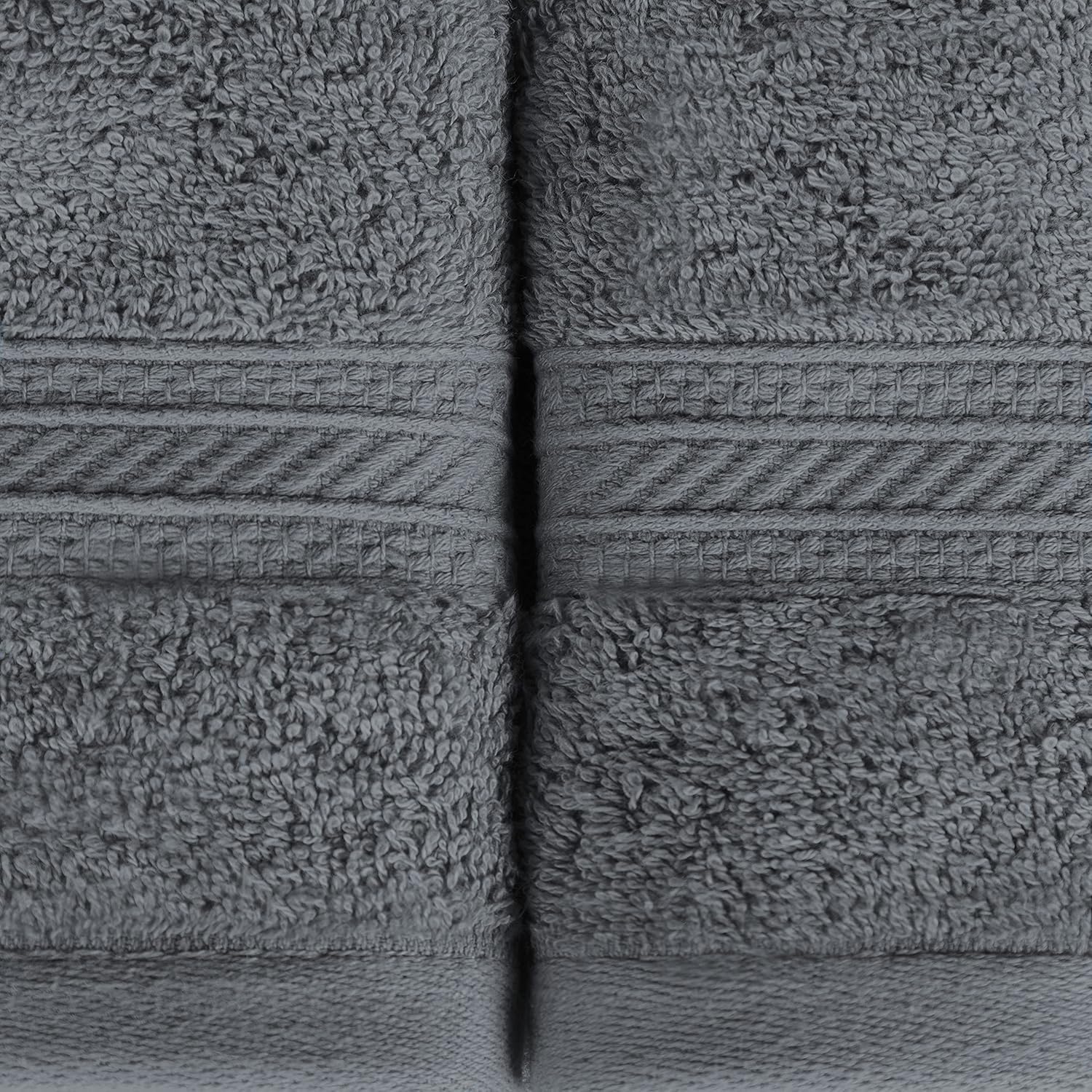 Superior 8-Piece Cotton Towel Set - Grey