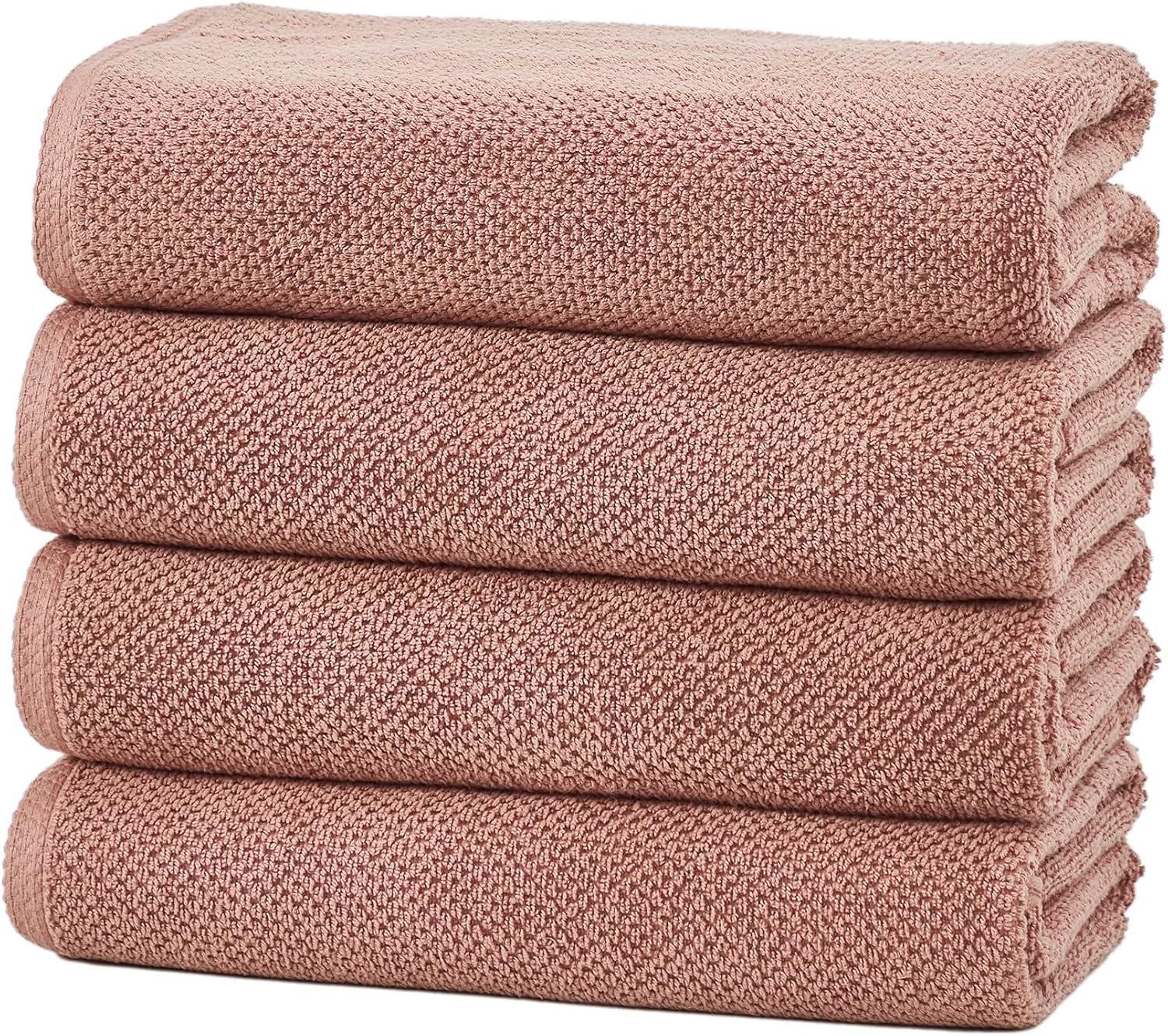 Great Bay Home Pink Bath Towels 4 Pack - 54x27 1