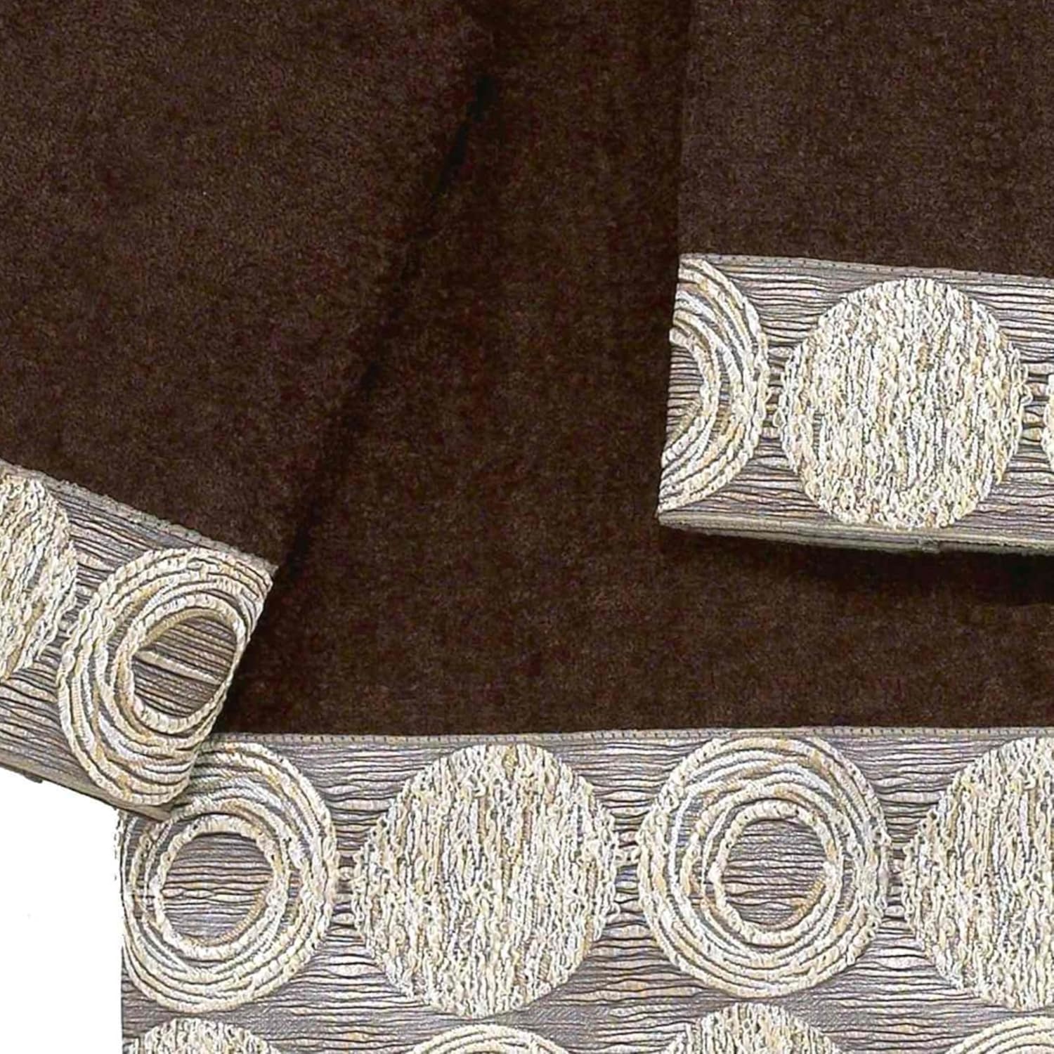 Avanti Linens 3pc Towel Set Soft Absorbent Cotton Galaxy Collection Mocha