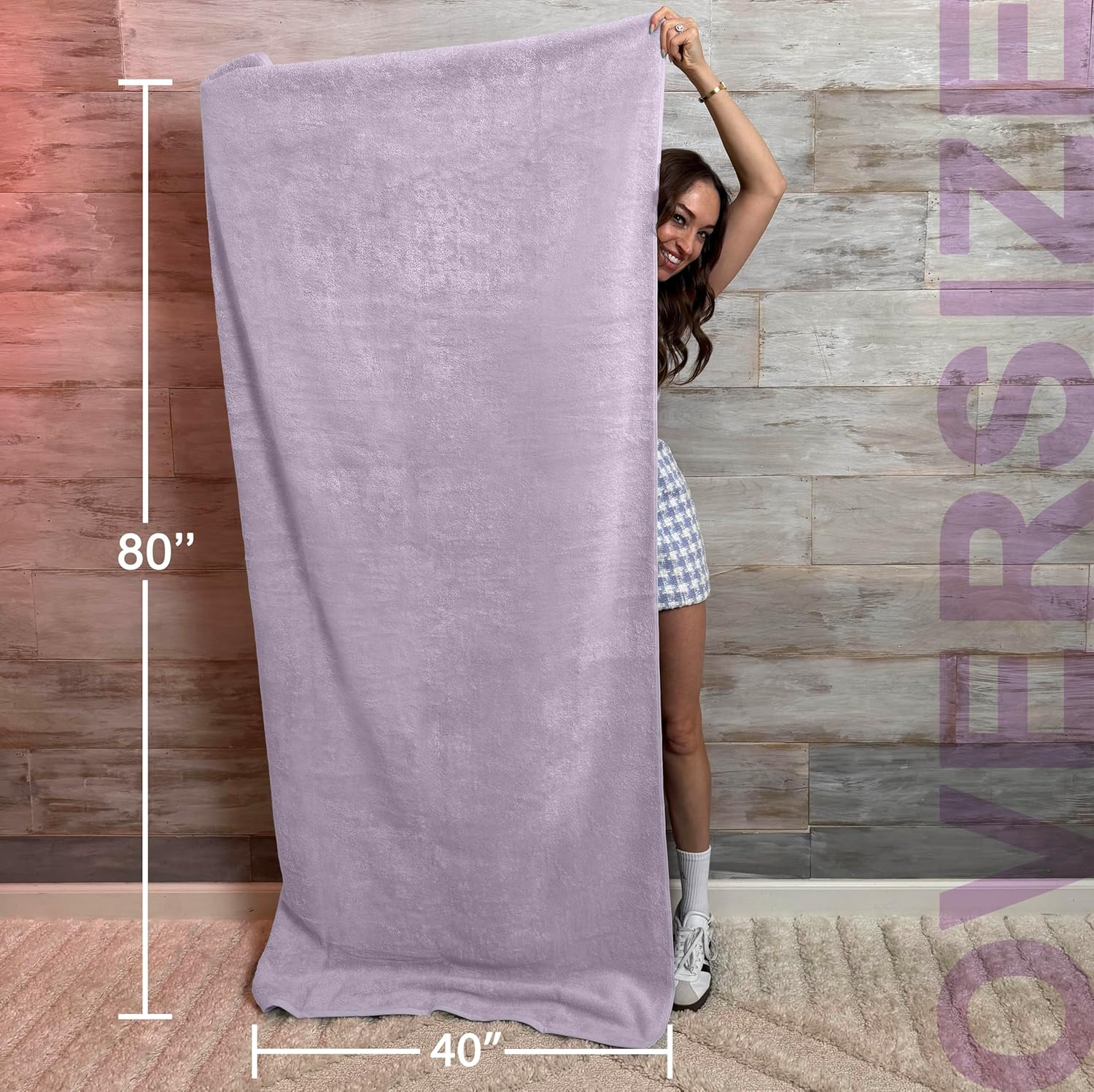 TEXTILOM 100 Turkish Cotton Oversized Bath Sheet - Lilac