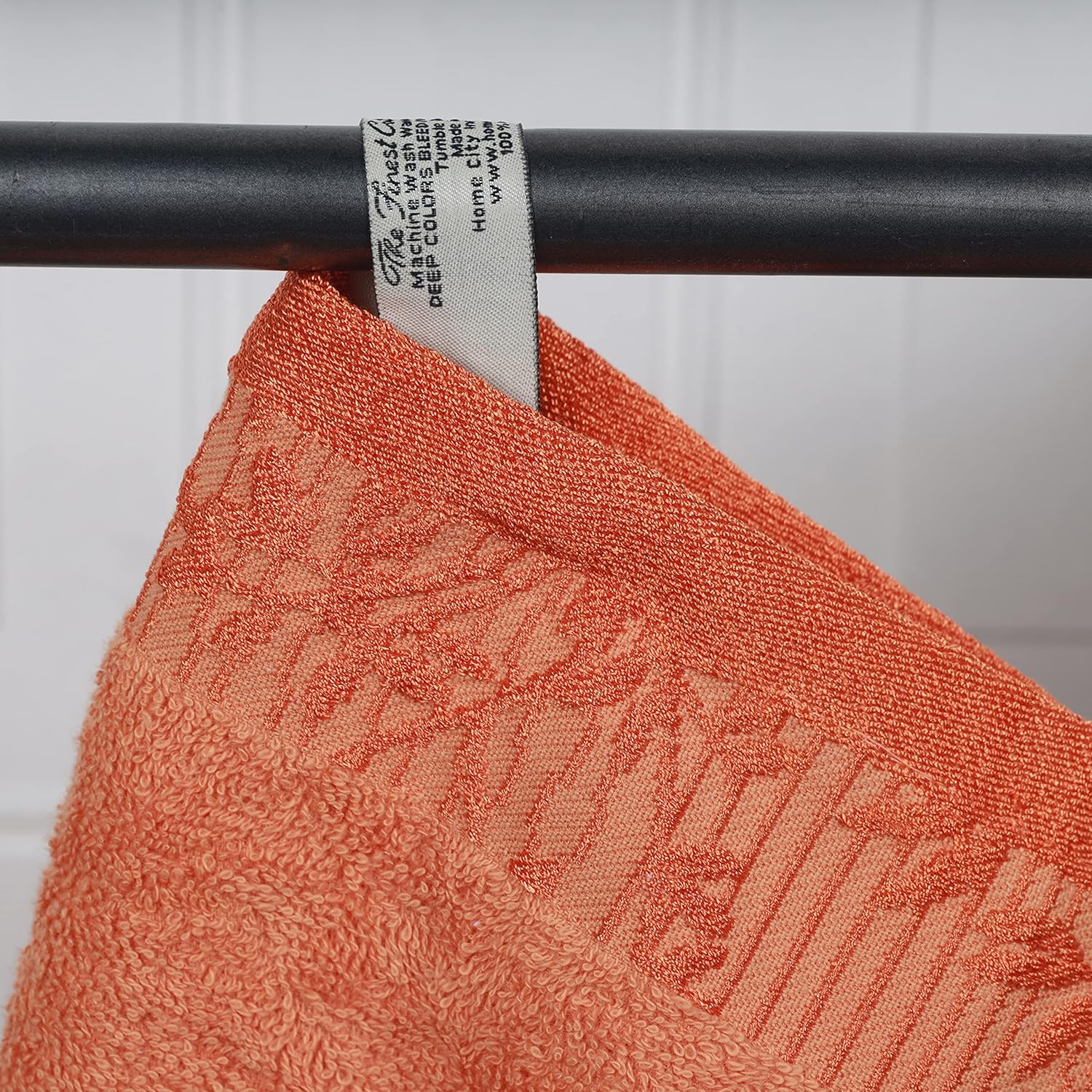 Superior 6 Piece Cotton Towel Set with Floral Border