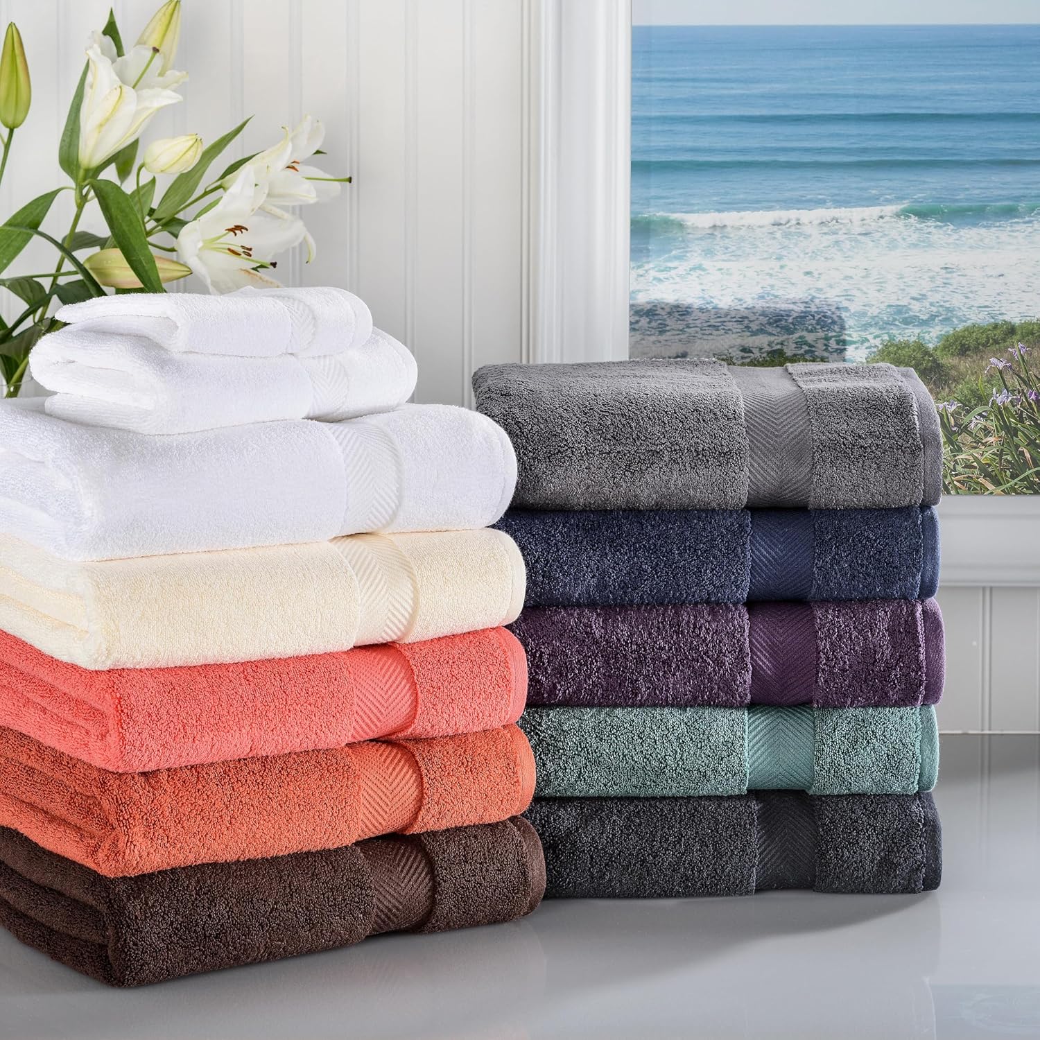 Superior Zero Twist Cotton Towel Set 3-Piece