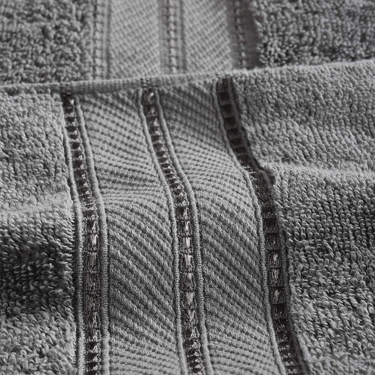 Modern Threads - 6-Piece Combed Cotton Towel Set in Charcoal