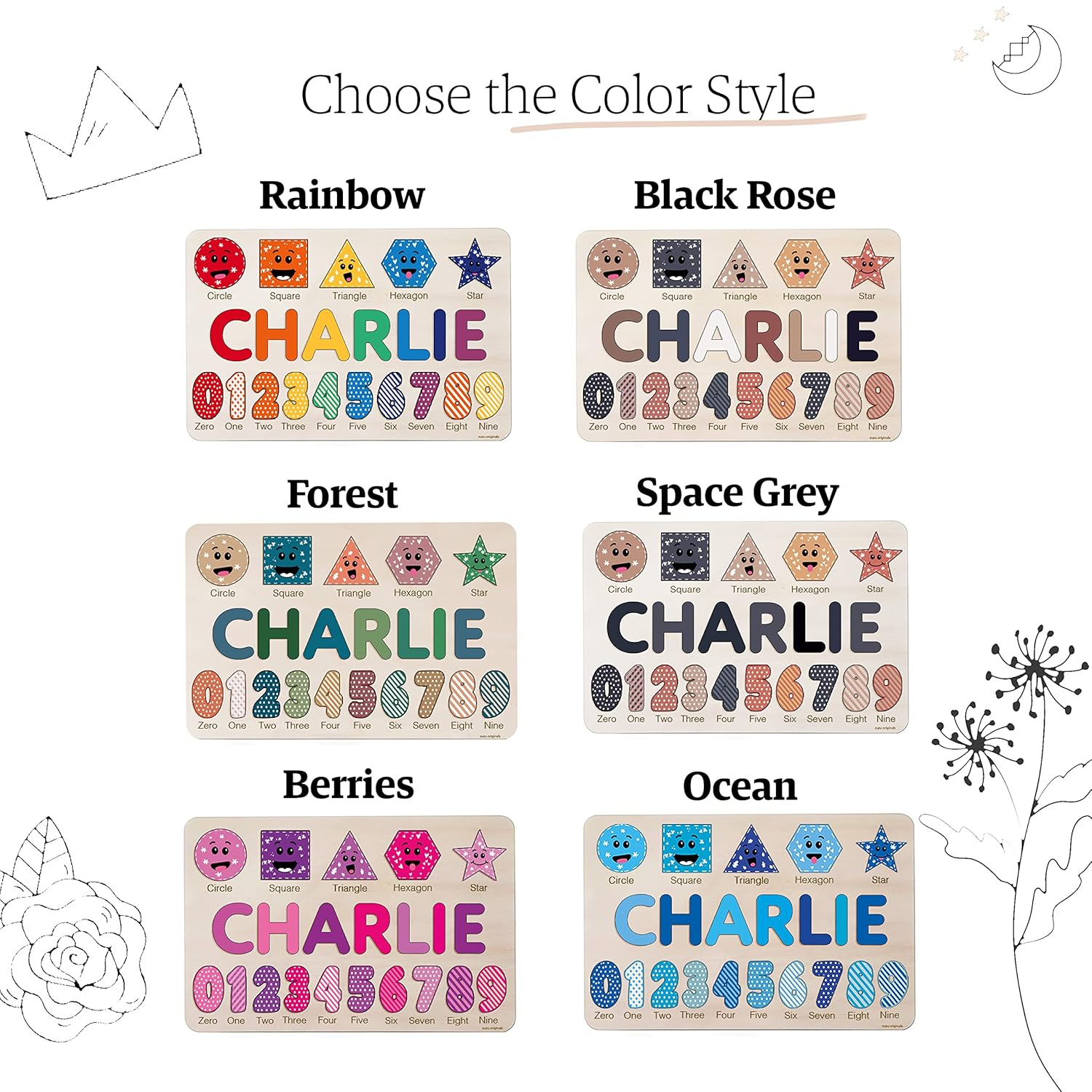 Personalized Wooden Name Puzzle for Babies and Toddlers