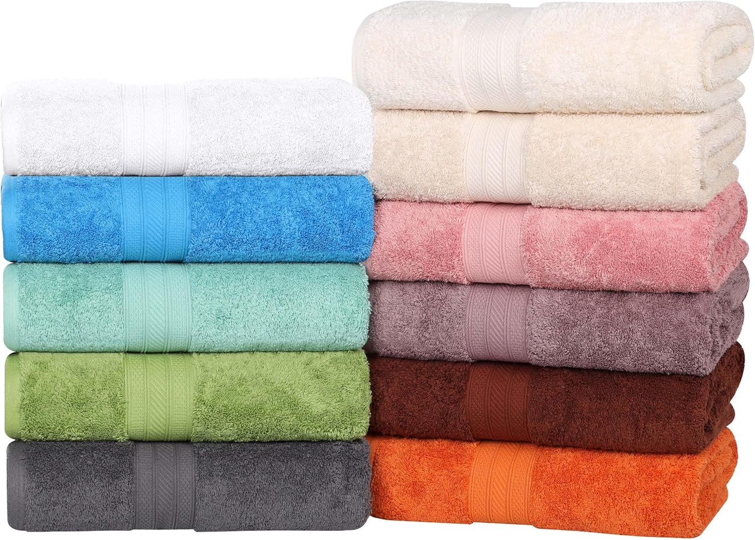 BLUENILEMILLS 700 GSM 6-Piece Cotton Towel Set Grey