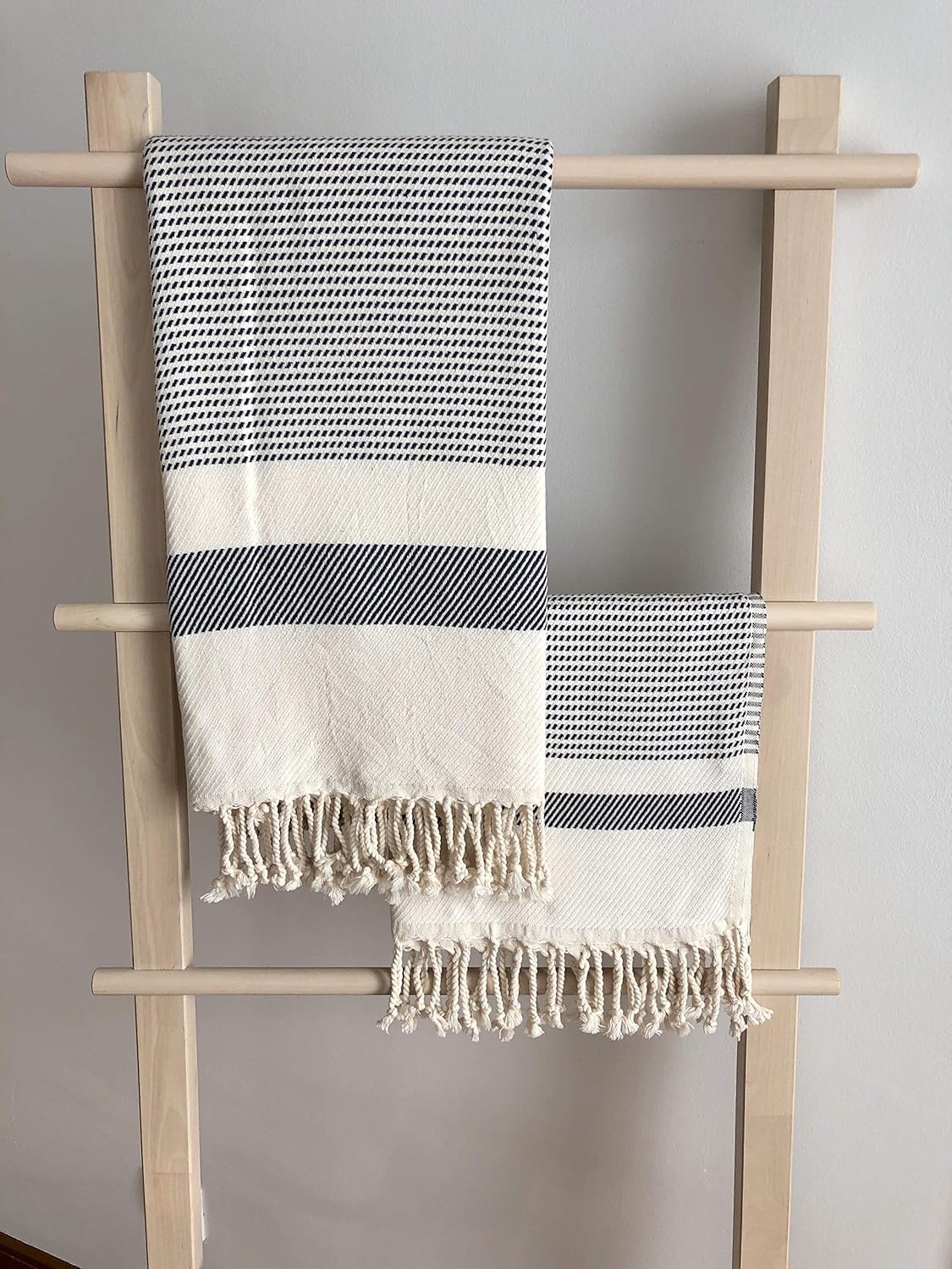 OliveLinen Pixel Turkish Towel Set 1