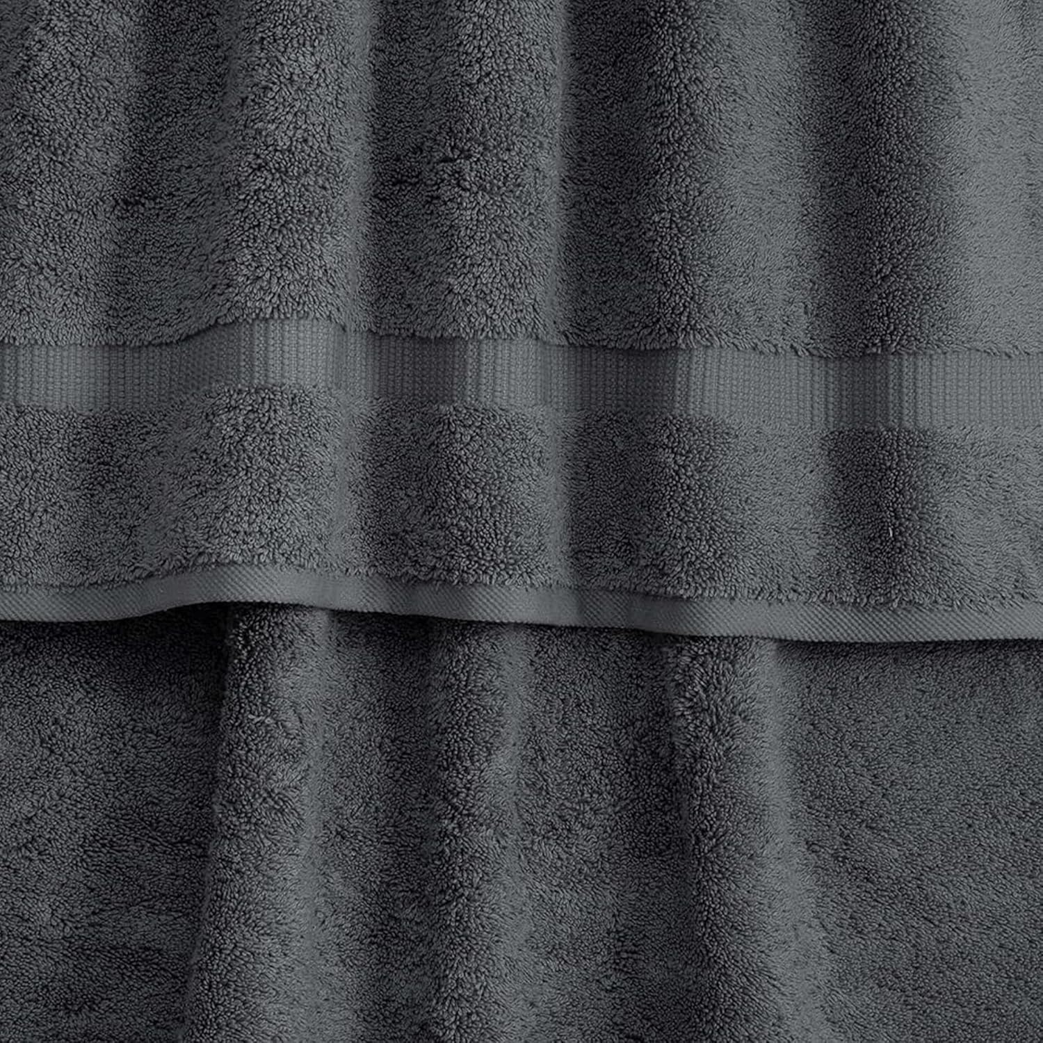 SALBAKOS Premium 4 Piece Bath Towel Set - Gray