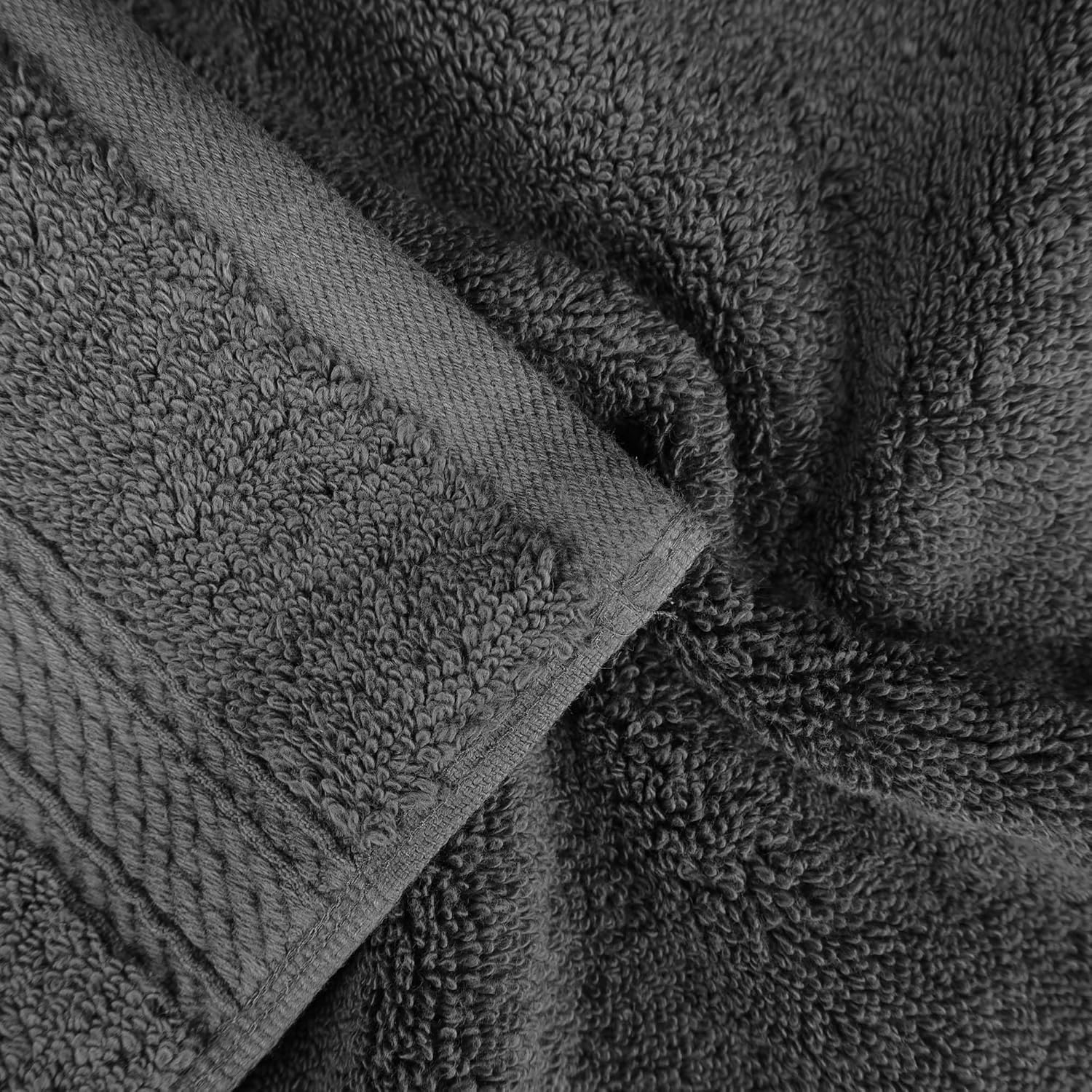 SUPERIOR Egyptian Cotton Pile 9-Piece Towel Set in Charcoal