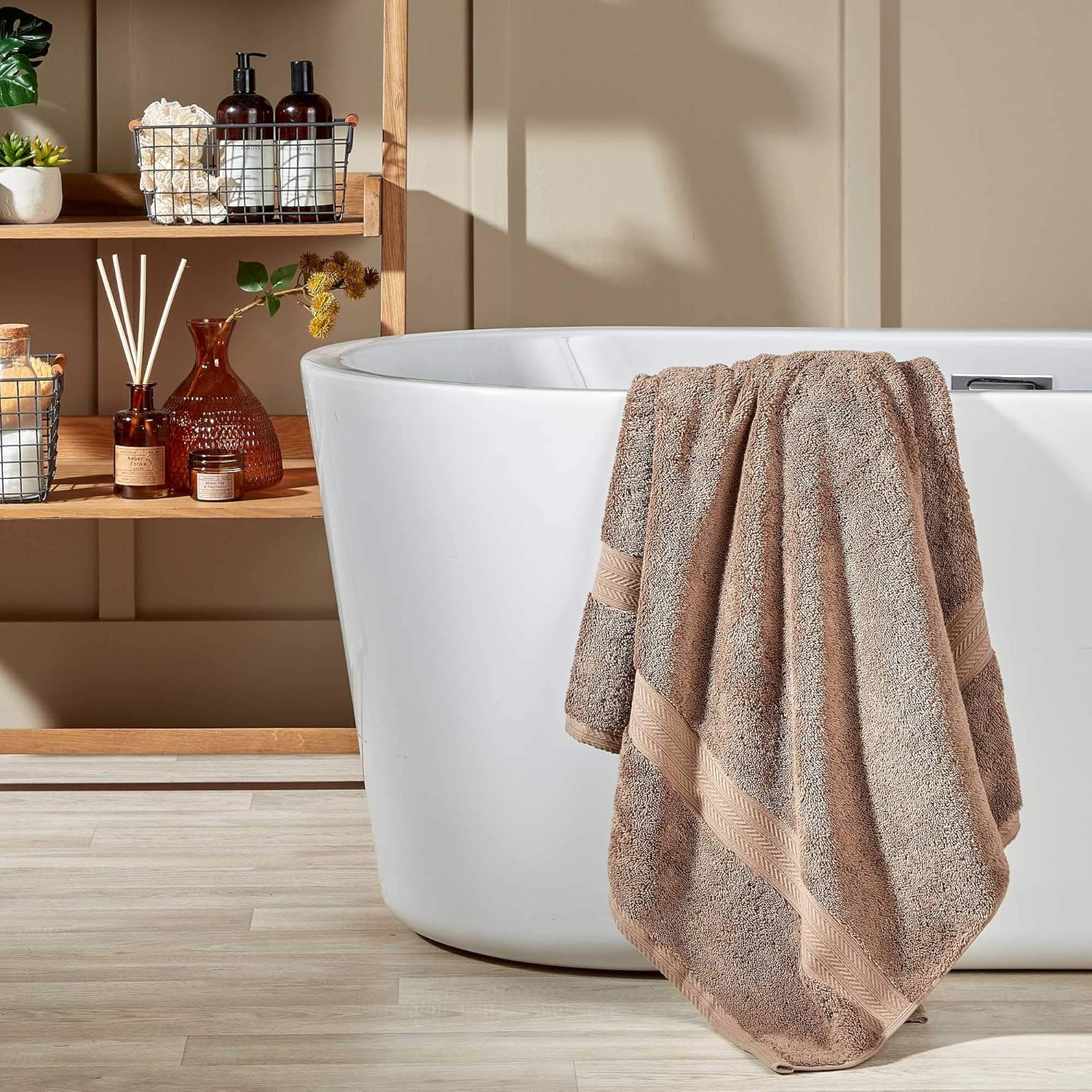 Renaissance 6 Piece Towel Set Mink Brown
