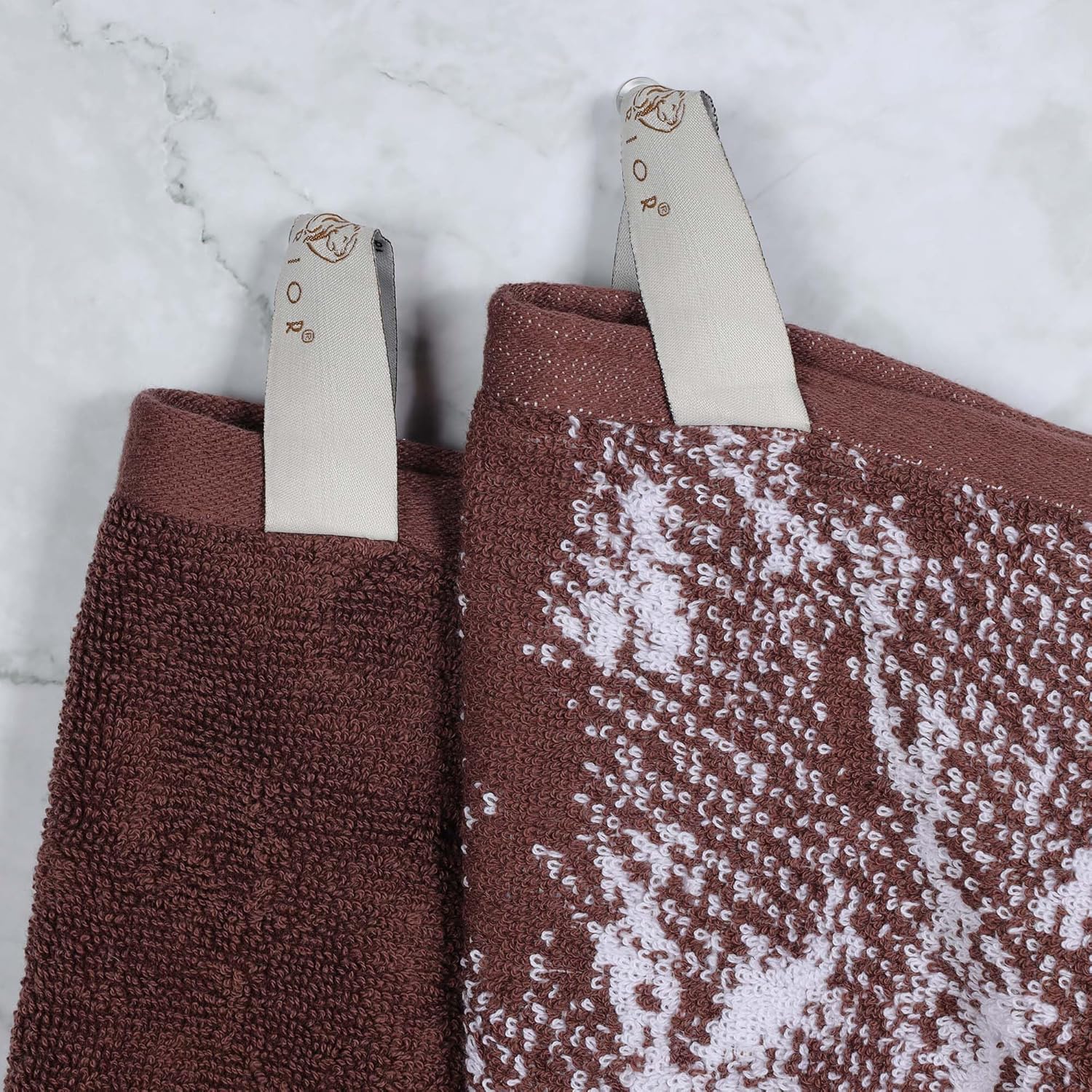 Superior Cotton 10-Piece Towel Set Brown
