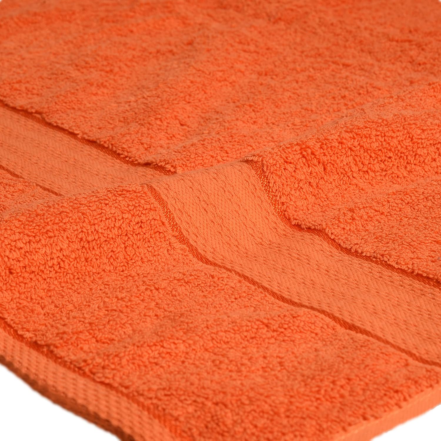 GLAMBURG 700 GSM 8-Piece Towel Set - Orange