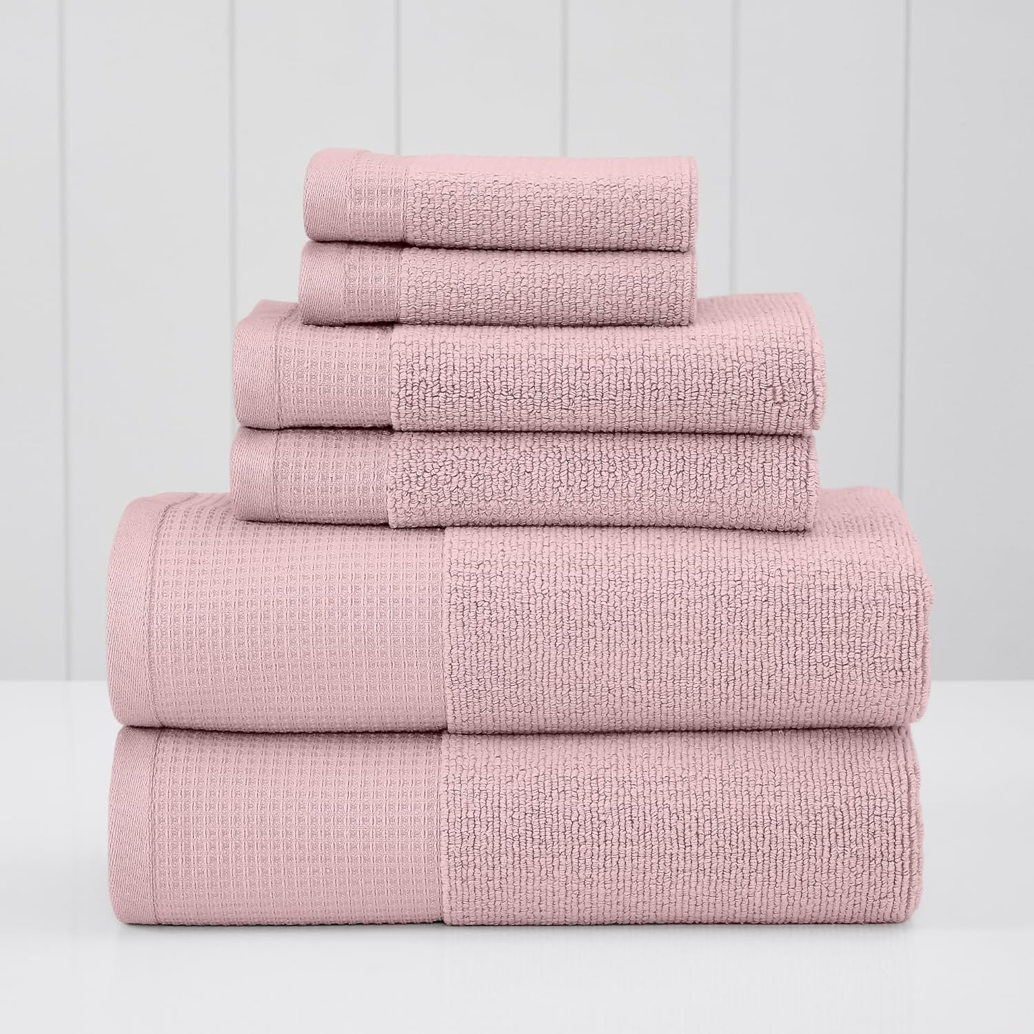 Modern Threads Waffle-Rib 6-Piece Towel Set