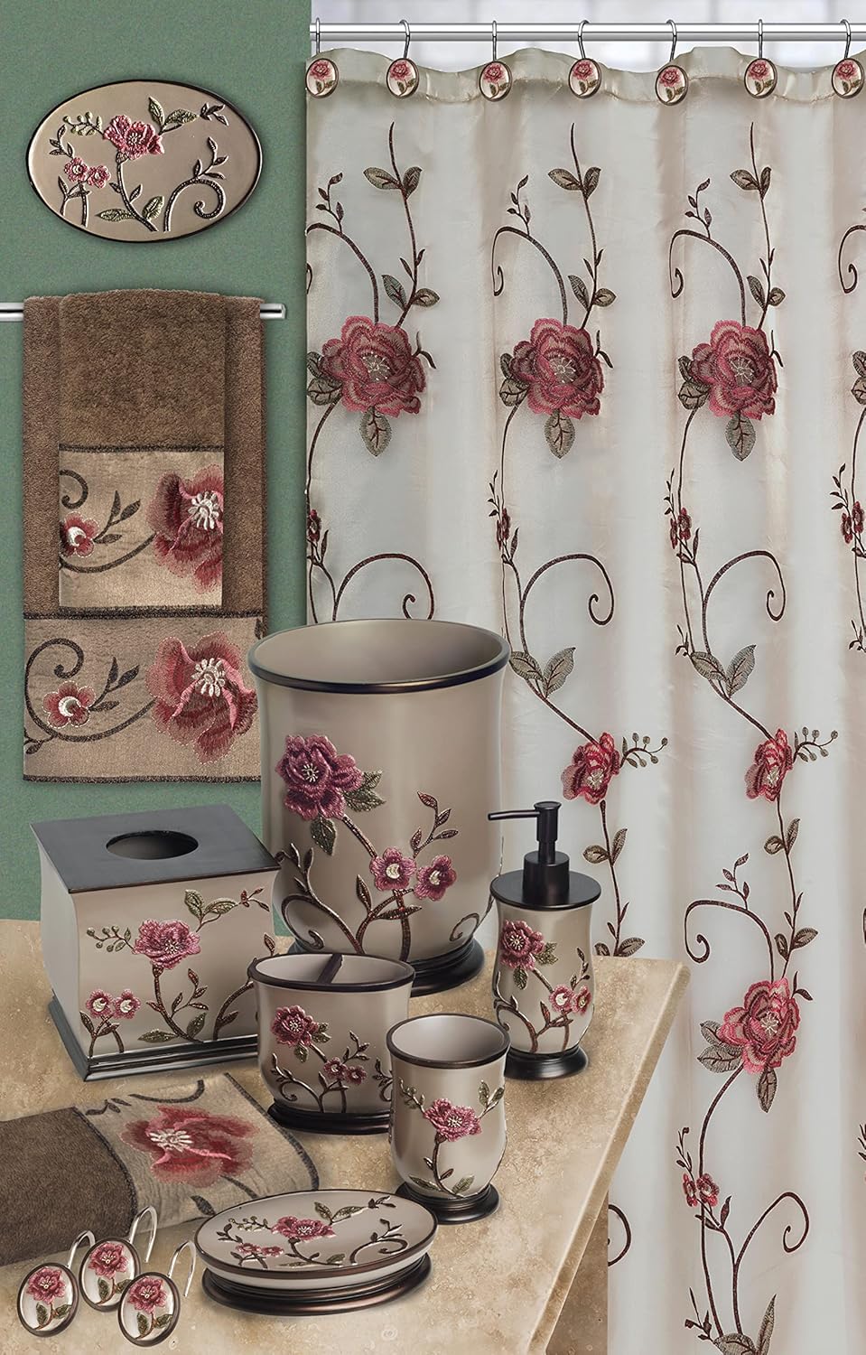 Zahari Home Larrisa Floral Towel Set 3 Piece