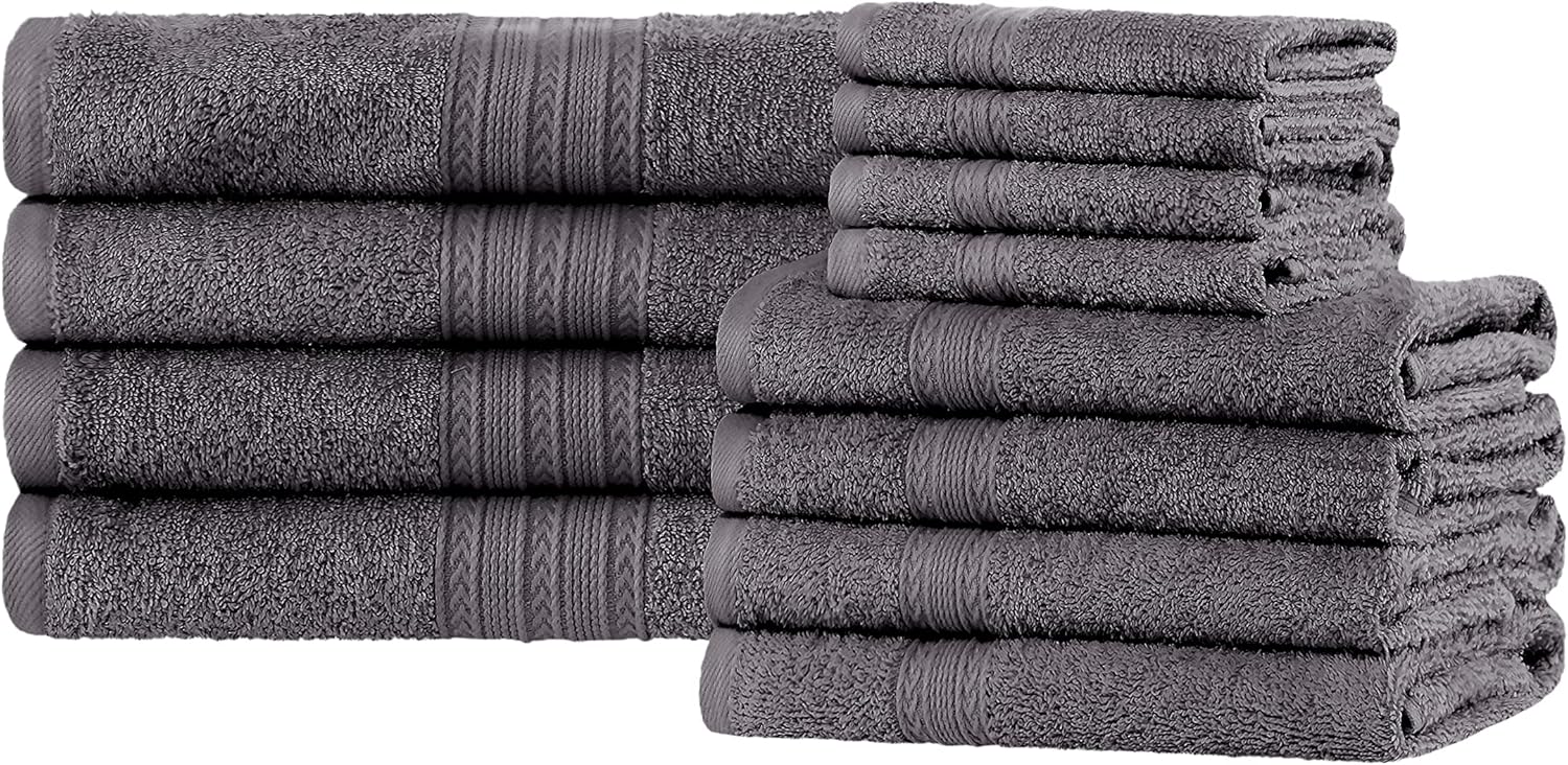 Superior Eco-Friendly Cotton 12-Piece Towel Set