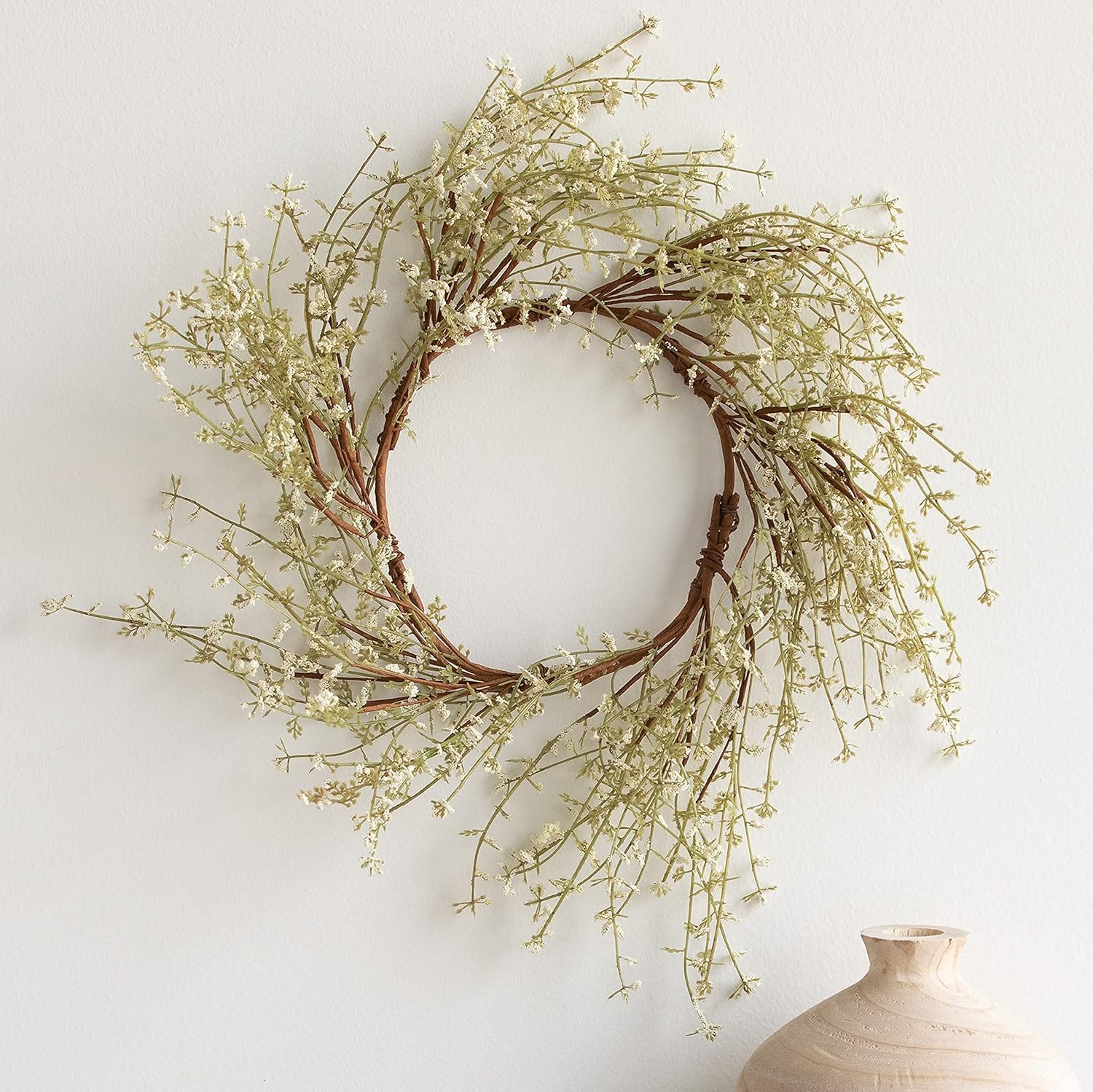 Blue Velvet Stacked Pumpkins Decor with Wreath 1