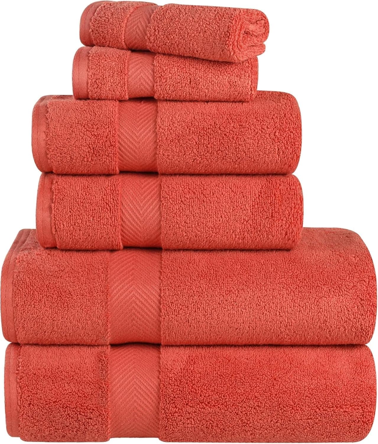 Superior Zero Twist Cotton Towel Set 6 Piece