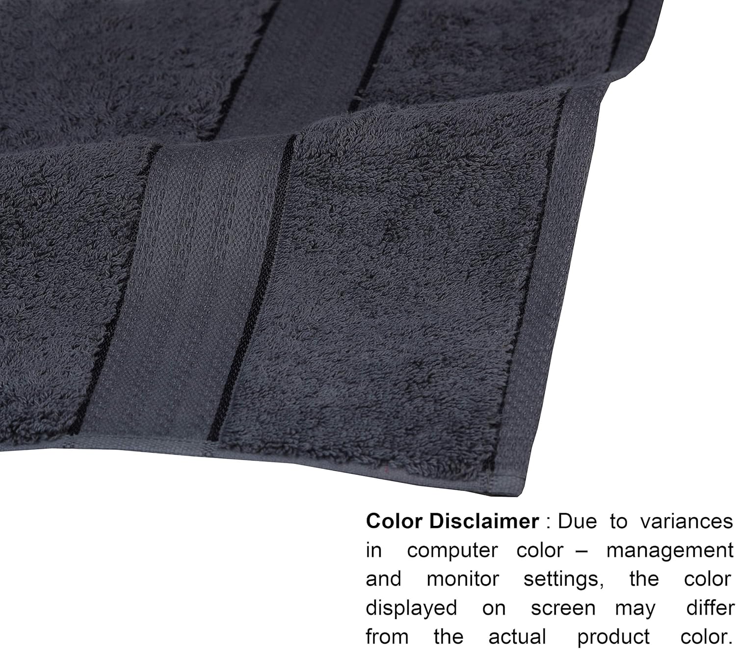 GLAMBURG 700 GSM 8-Piece Towel Set - Charcoal Grey Luxury