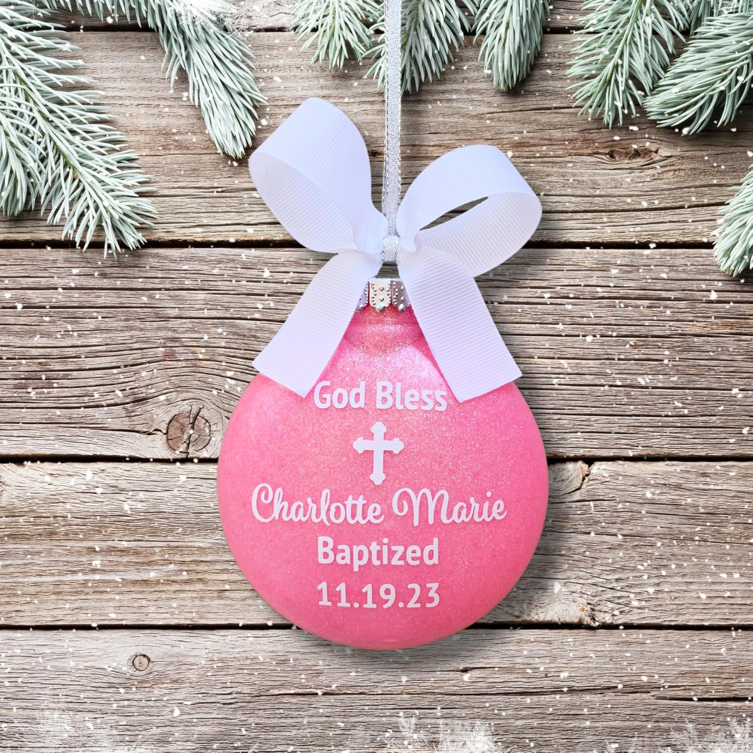 Personalized Baptism Ornament for Boys 2025