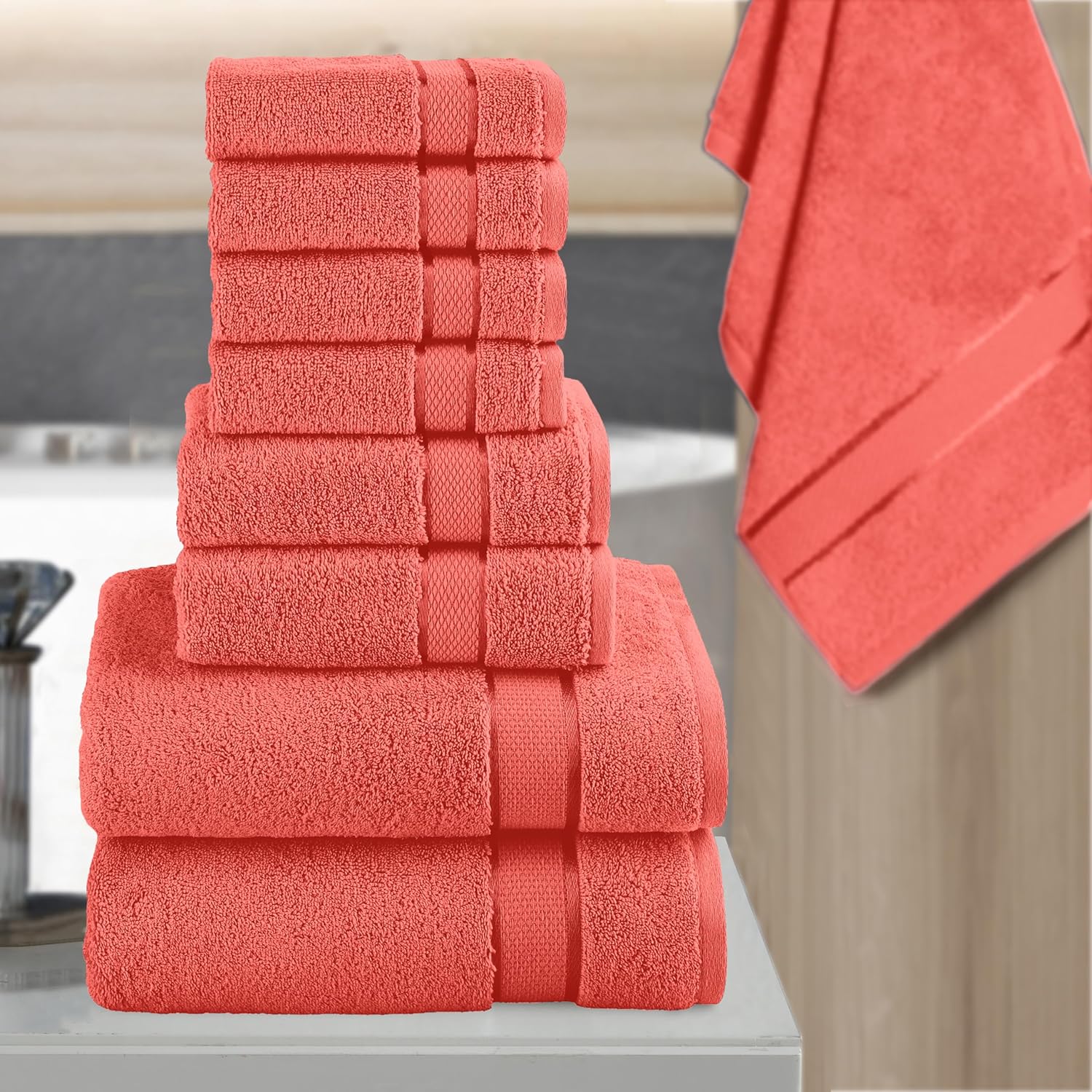 Elegant Comfort Premium Cotton Towel Set 8-Piece