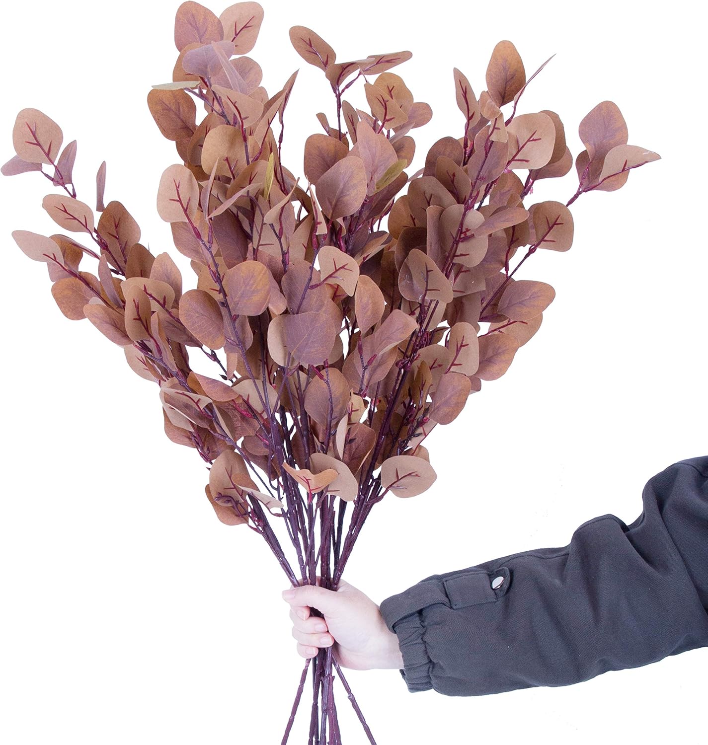 JD Artificial Silver Dollar Eucalyptus Plants 5PCS