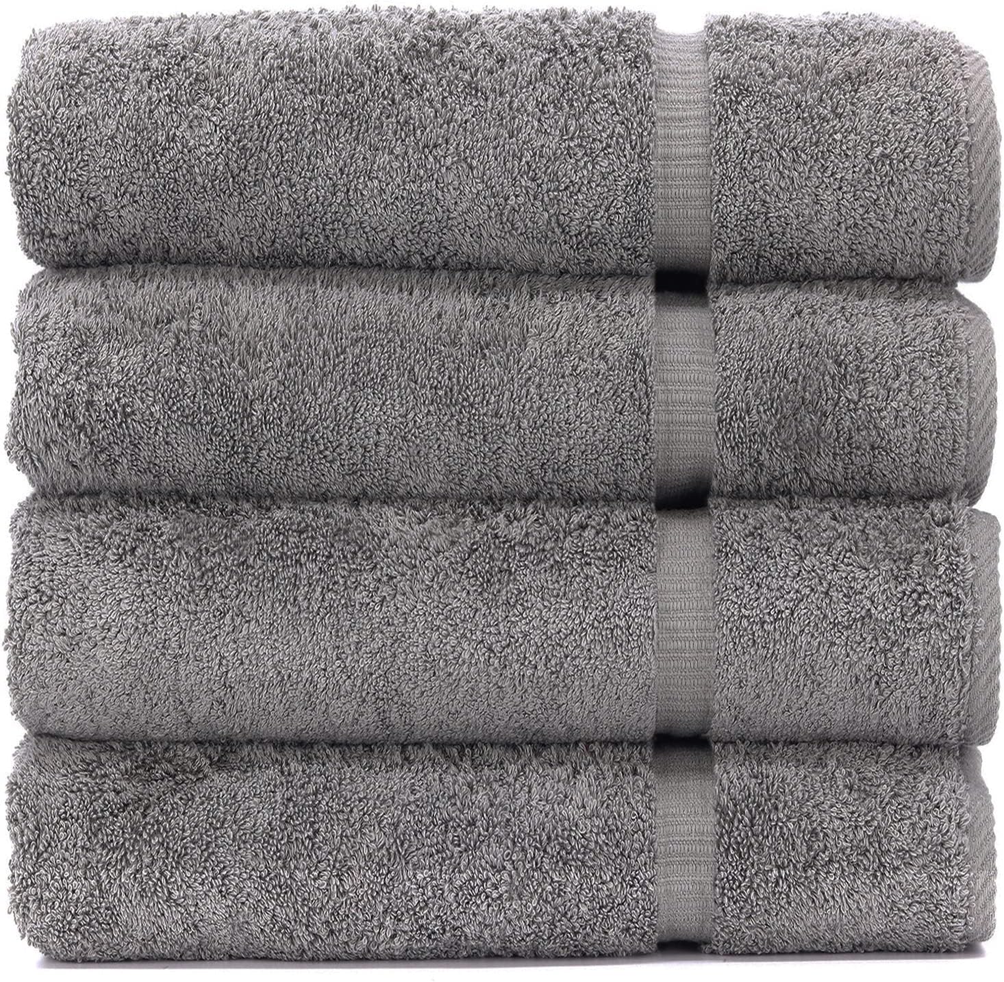 BC BARE COTTON Luxury Hotel Spa Towel Set - 4 pcs Gray 700 GSM