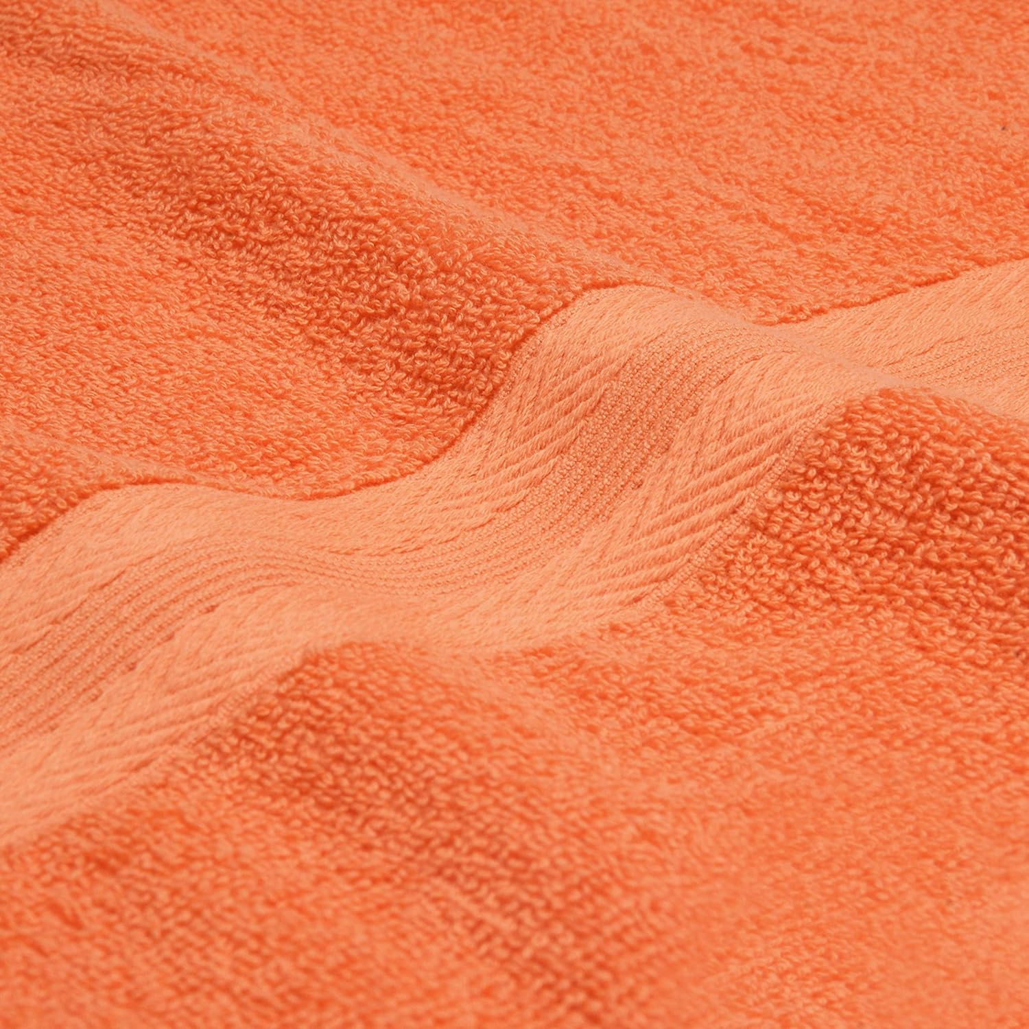 BOUTIQUO Premium Cotton 4 Pack Bath Towel Set - Orange 1